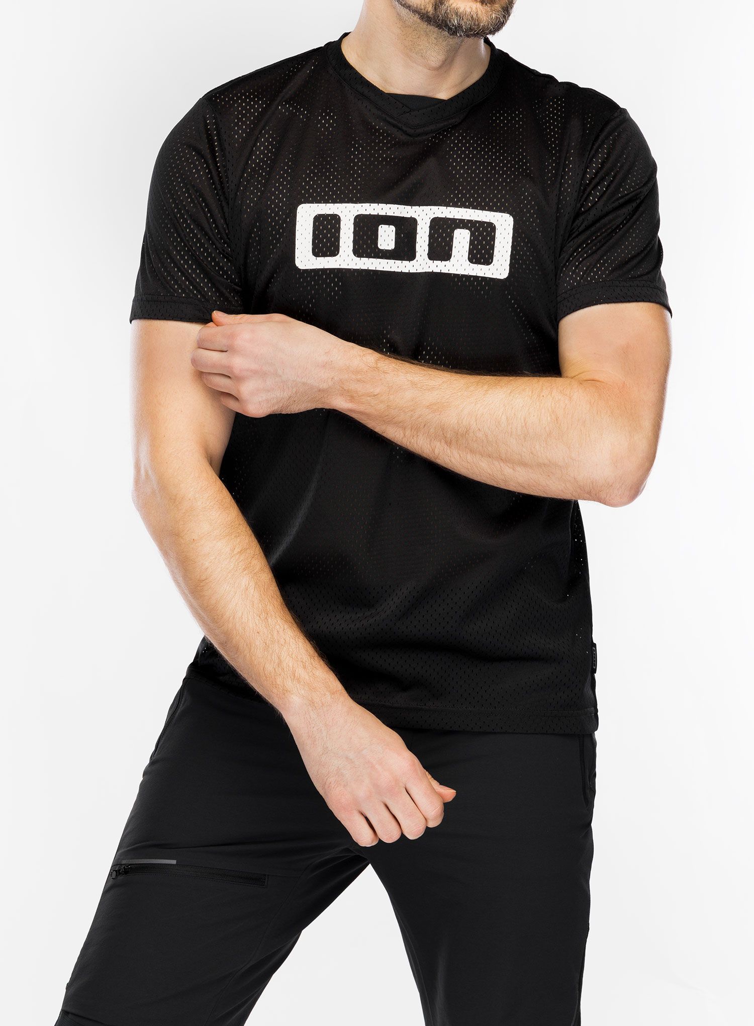 Biciklistička majica ION Logo SS Jersey - black