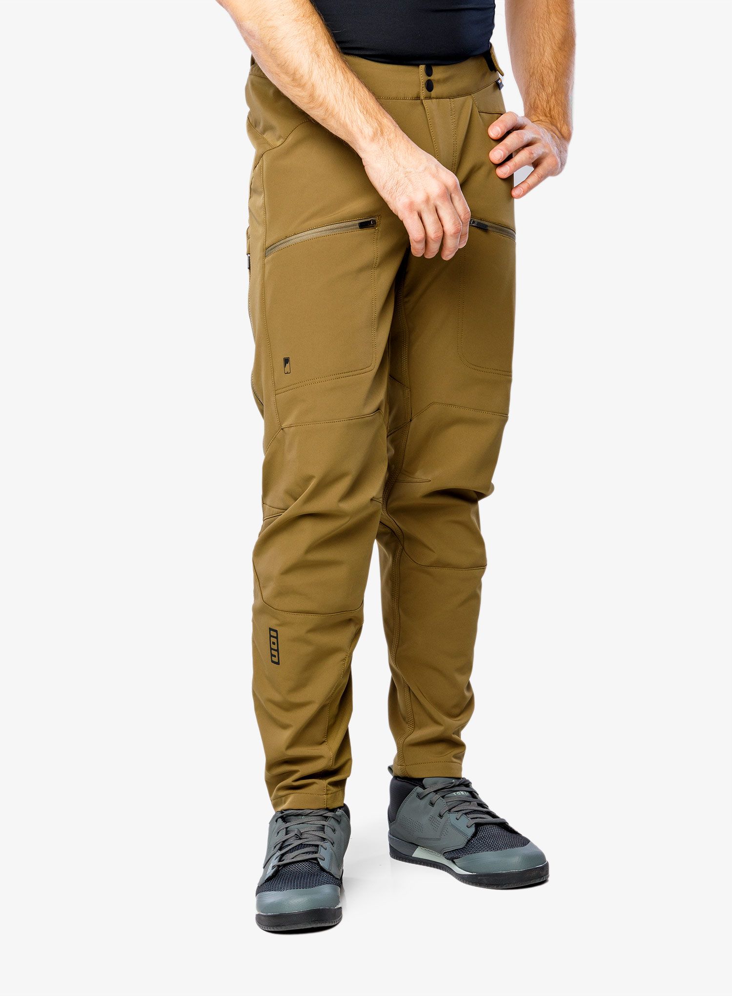 Biciklističke hlače ION Shelter Softshell - dark mud