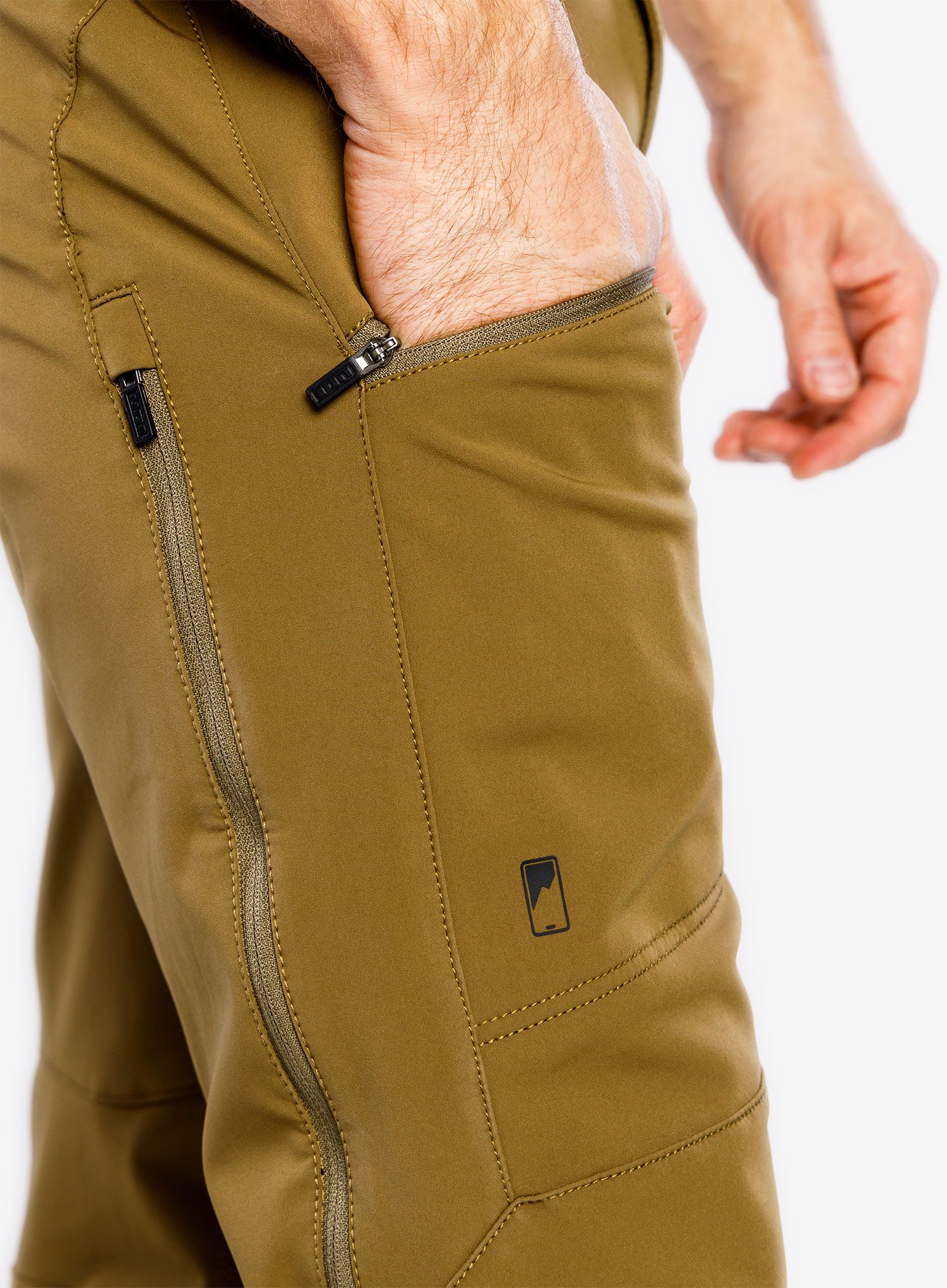 Biciklističke hlače ION Shelter Softshell - dark mud