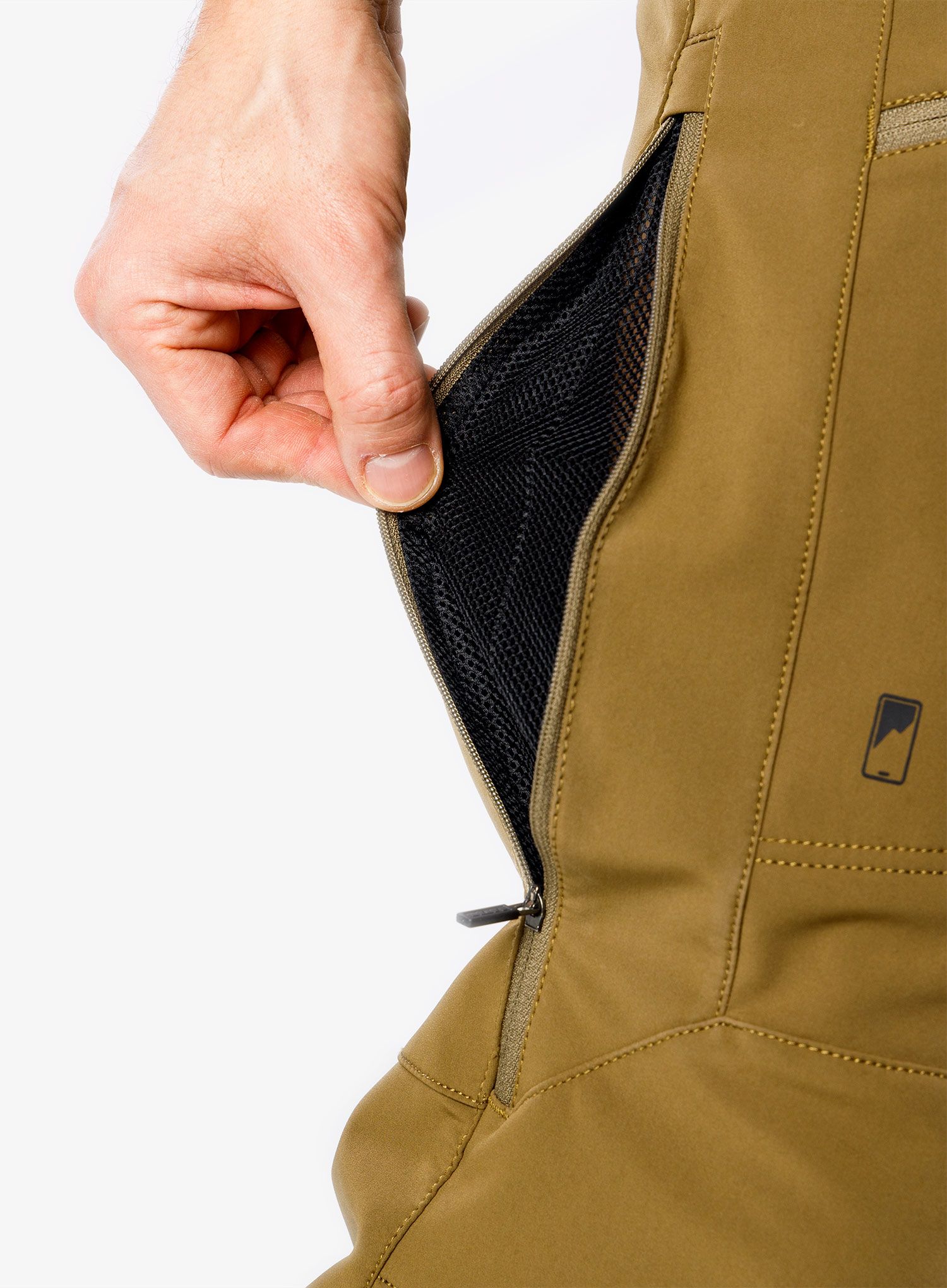 Biciklističke hlače ION Shelter Softshell - dark mud