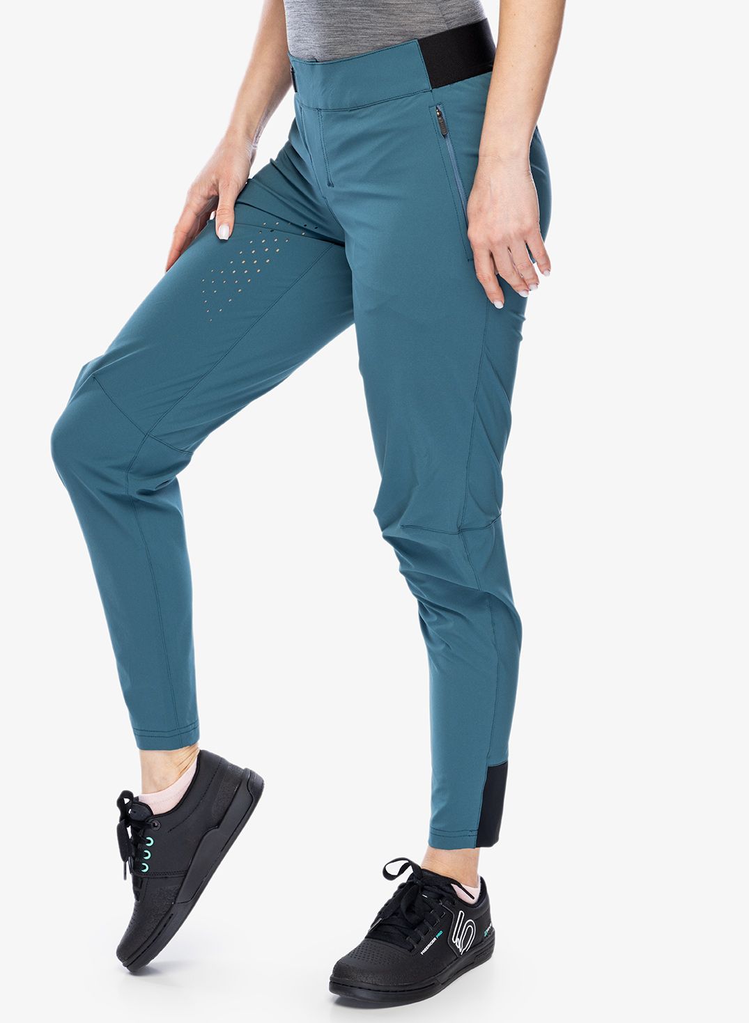 Damske biciklističke hlače ION Tech Logo Pants - cosmic/blue