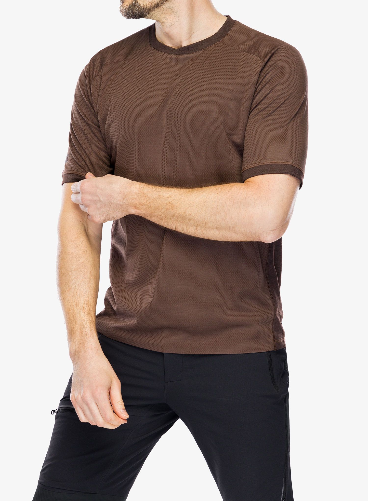 Biciklistička majica ION Tech Logo SS Jersey - dark/pinecone