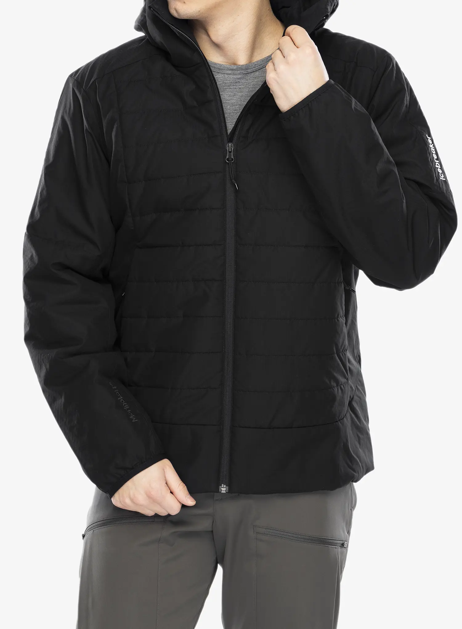 Jakna s postavom Icebreaker 1360 Merino Loft Jacket - black