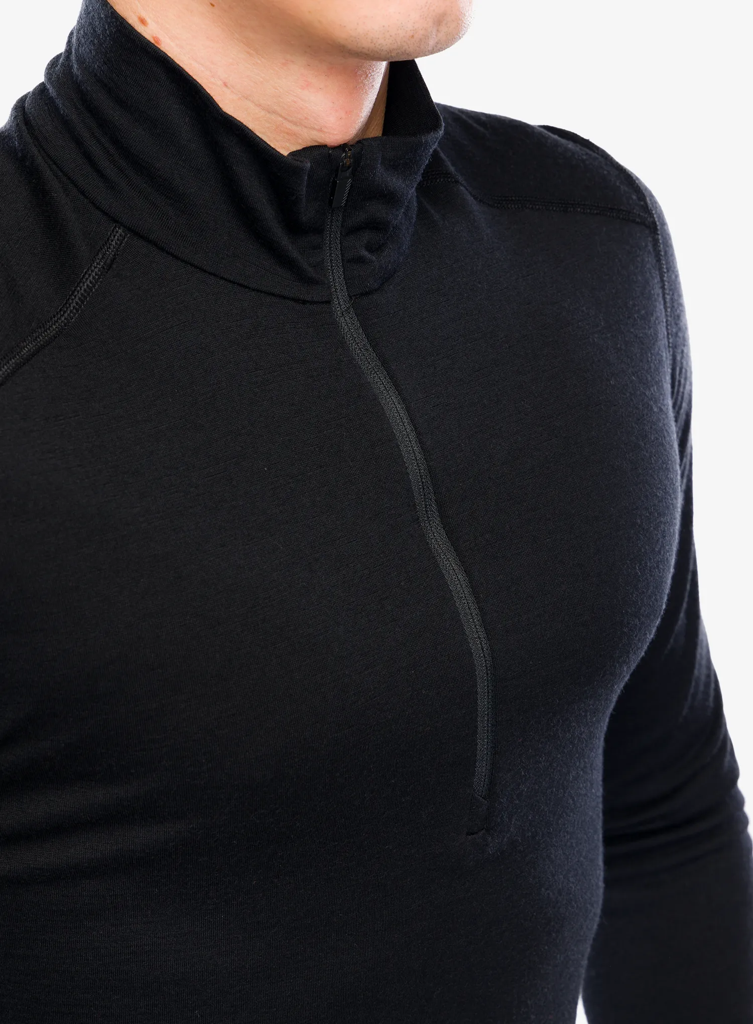 Termoaktivna dukserica Icebreaker 200 Oasis L/S Half Zip - black
