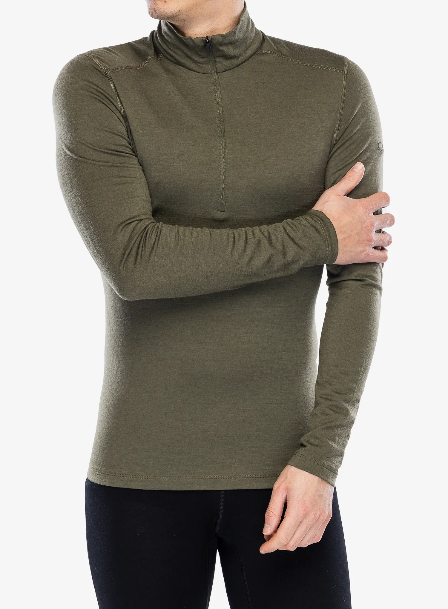 Termoaktivna dukserica Icebreaker 200 Oasis L/S Half Zip - loden