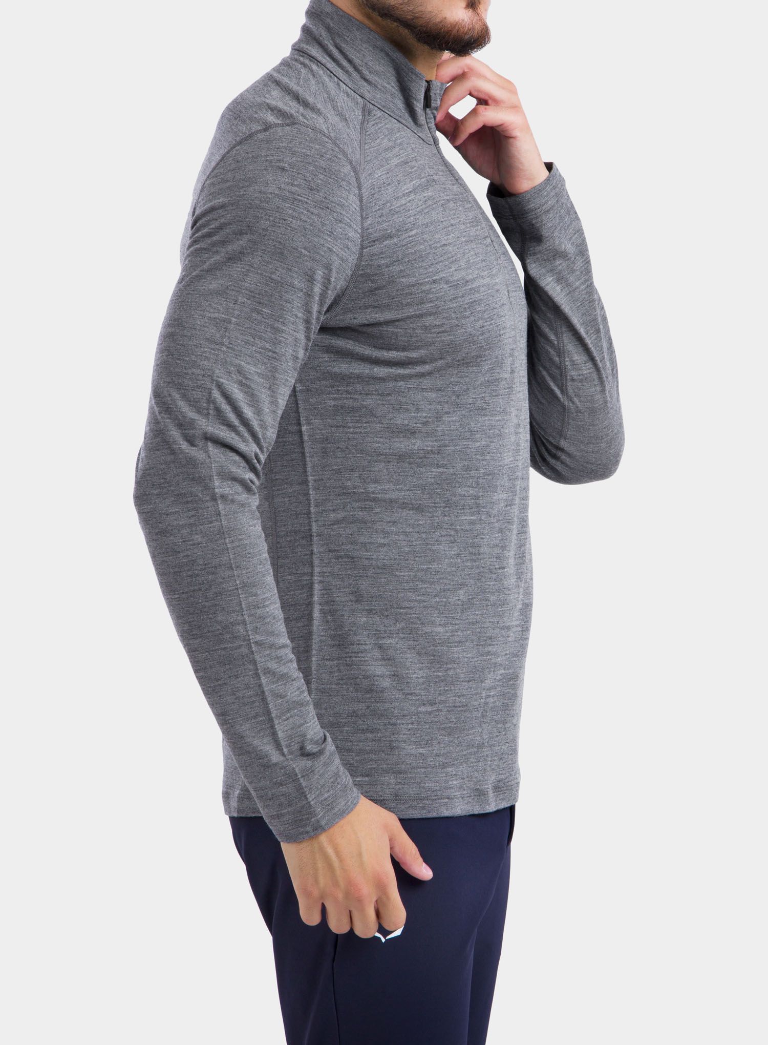 Termoaktivna dukserica Icebreaker 200 Oasis L/S Half Zip - gritstone hthr