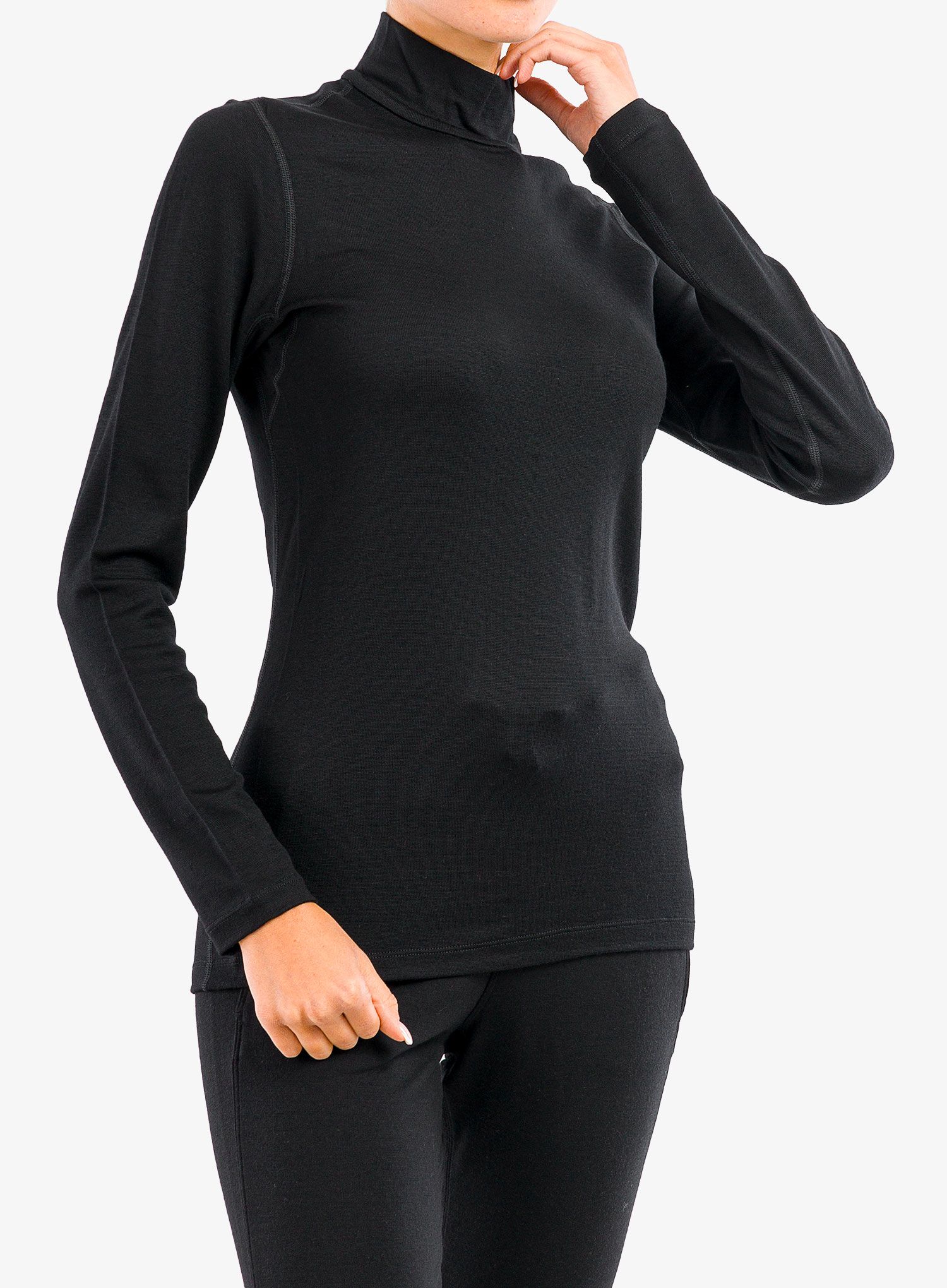 Ženska dukserica Icebreaker 260 Tech LS Turtleneck - black