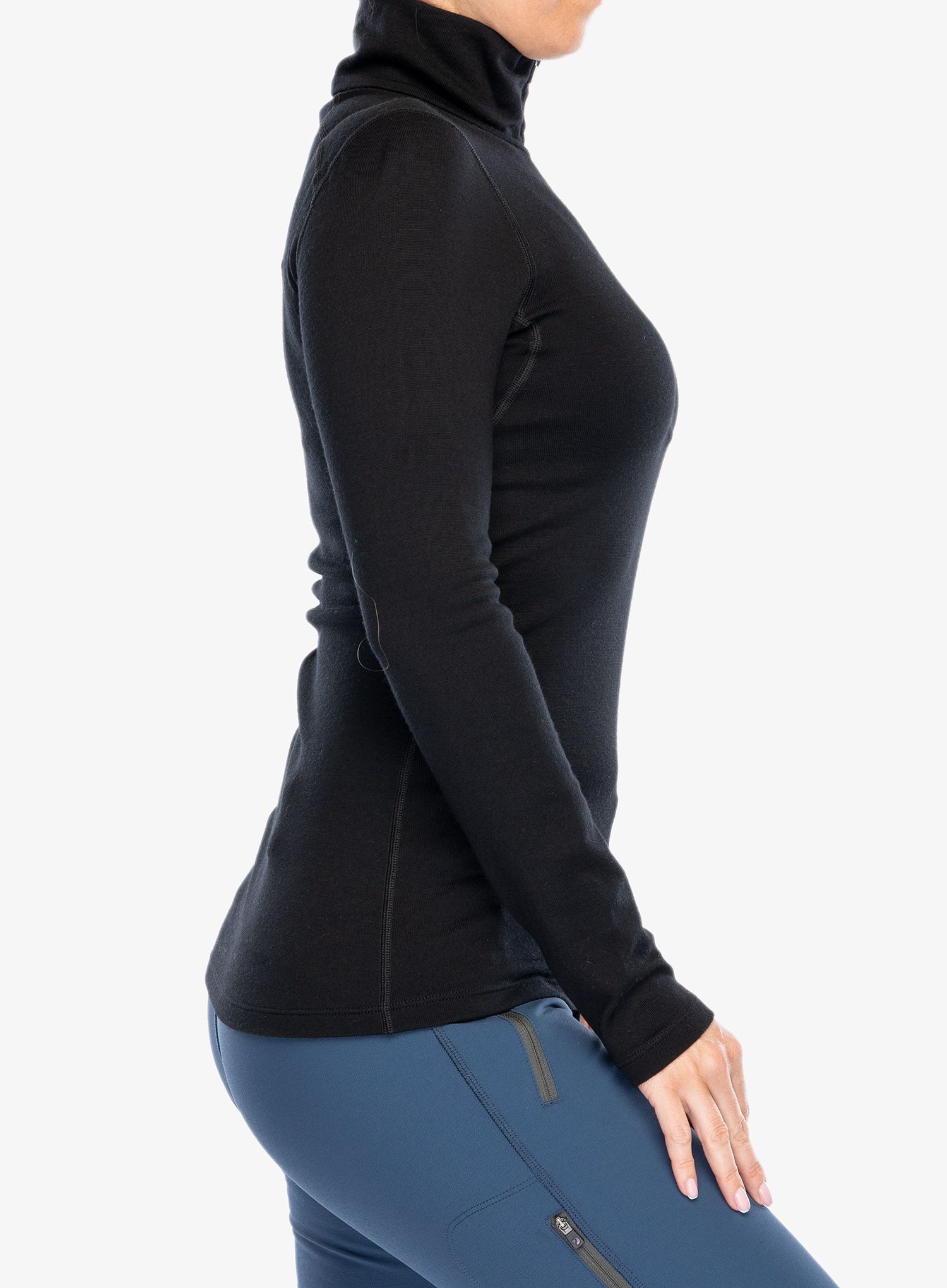 Ženska termoaktivna dukserica Icebreaker 260 Tech L/S Half Zip - black