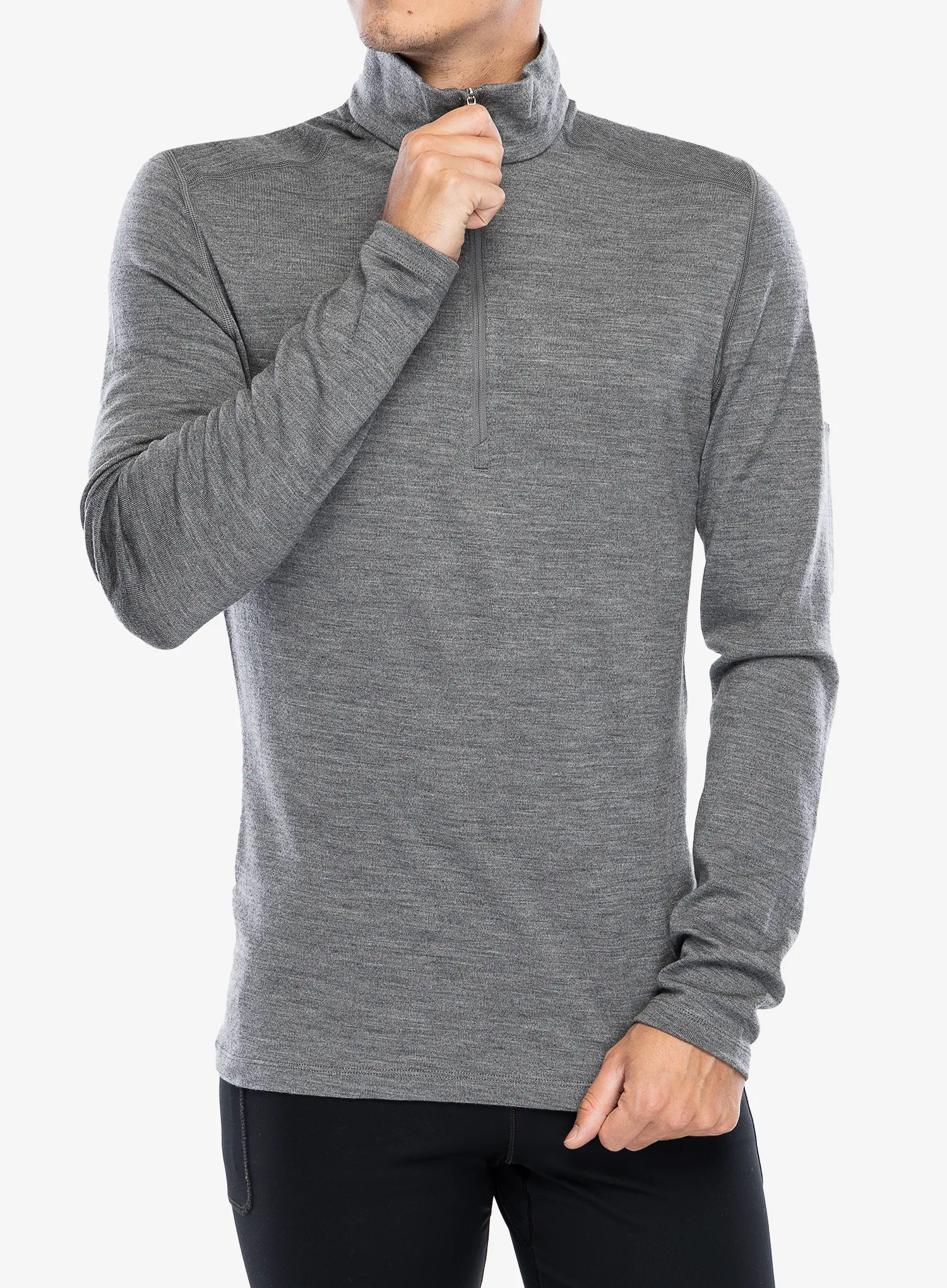 Termoaktivna dukserica Icebreaker 260 Tech L/S Half Zip - gritstone hthr