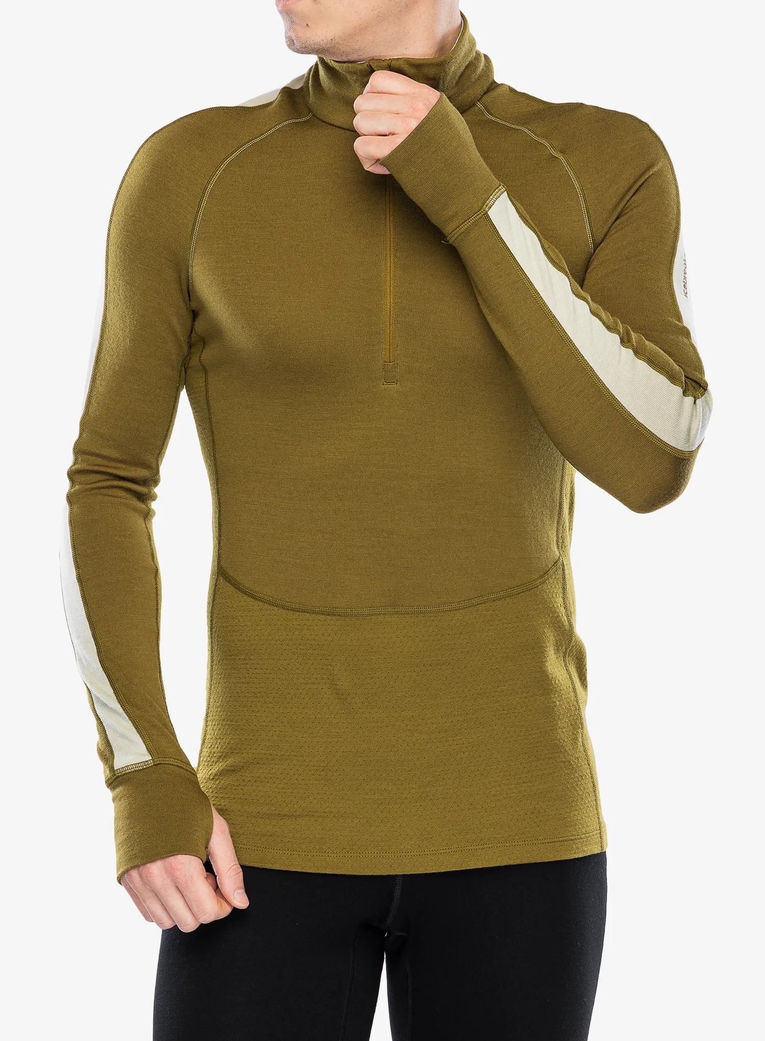 Termoaktivna dukserica Icebreaker 260 ZoneKnit LS Half Zip - algae/ashen/cb