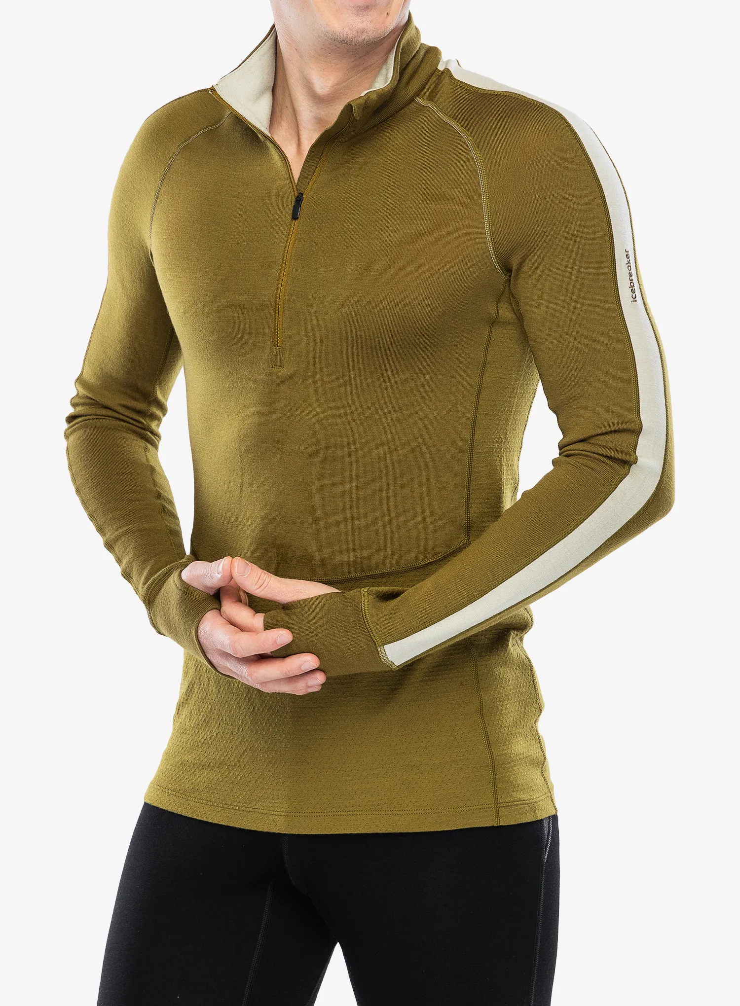 Termoaktivna dukserica Icebreaker 260 ZoneKnit LS Half Zip - algae/ashen/cb