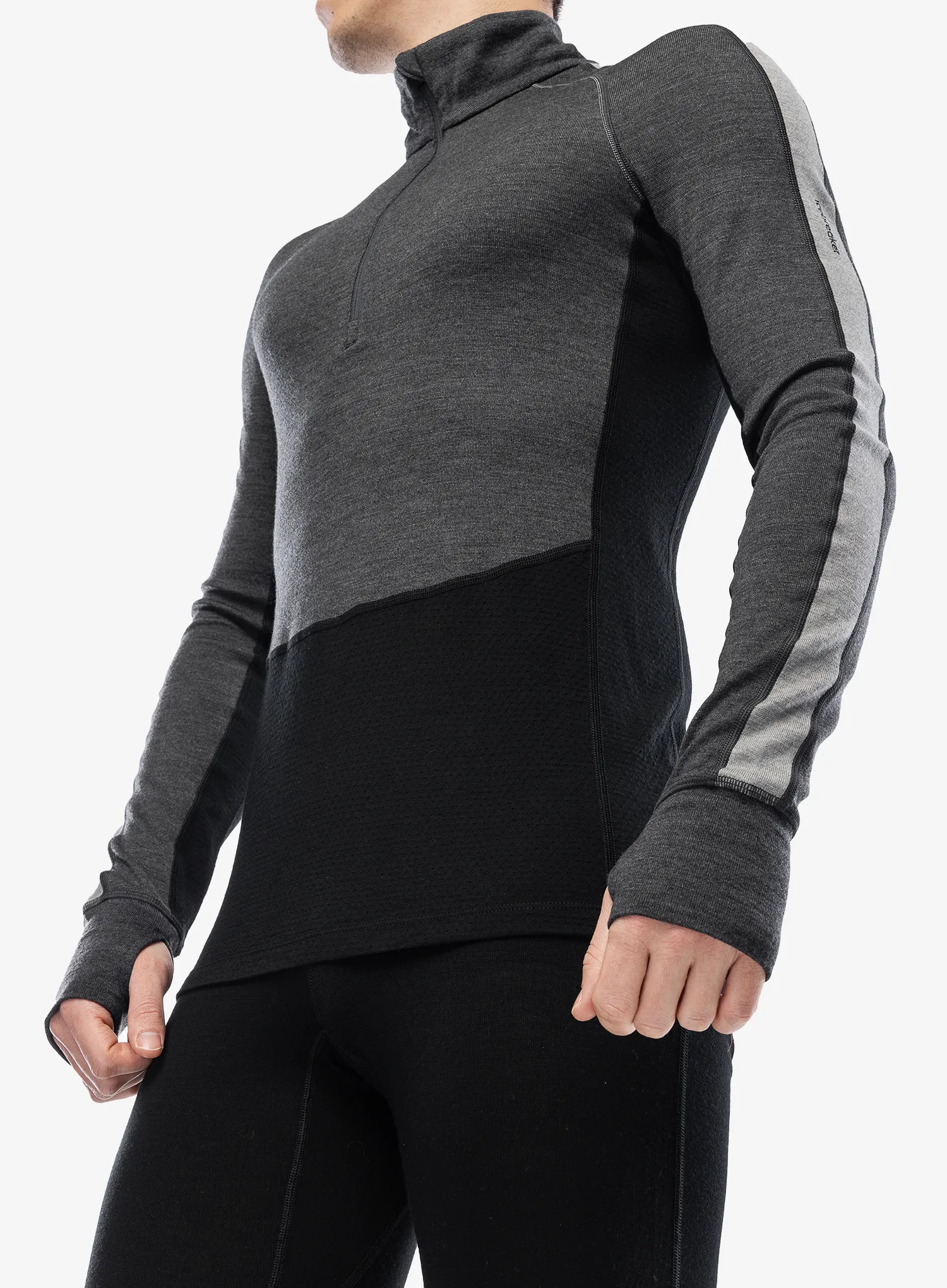 Termoaktivna dukserica Icebreaker 260 ZoneKnit LS Half Zip - jet/metro