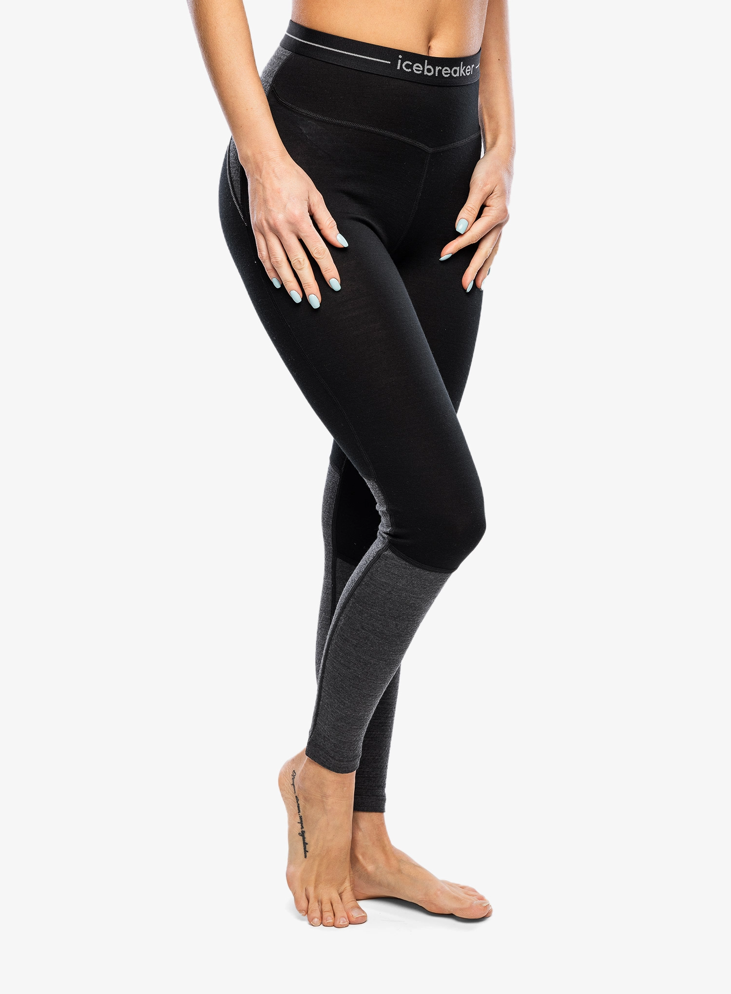 Ženske termo tajice Icebreaker 260 ZoneKnit Leggings - black/jet