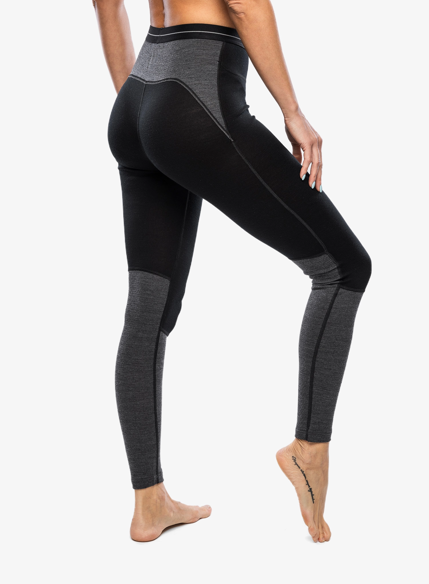 Ženske termo tajice Icebreaker 260 ZoneKnit Leggings - black/jet