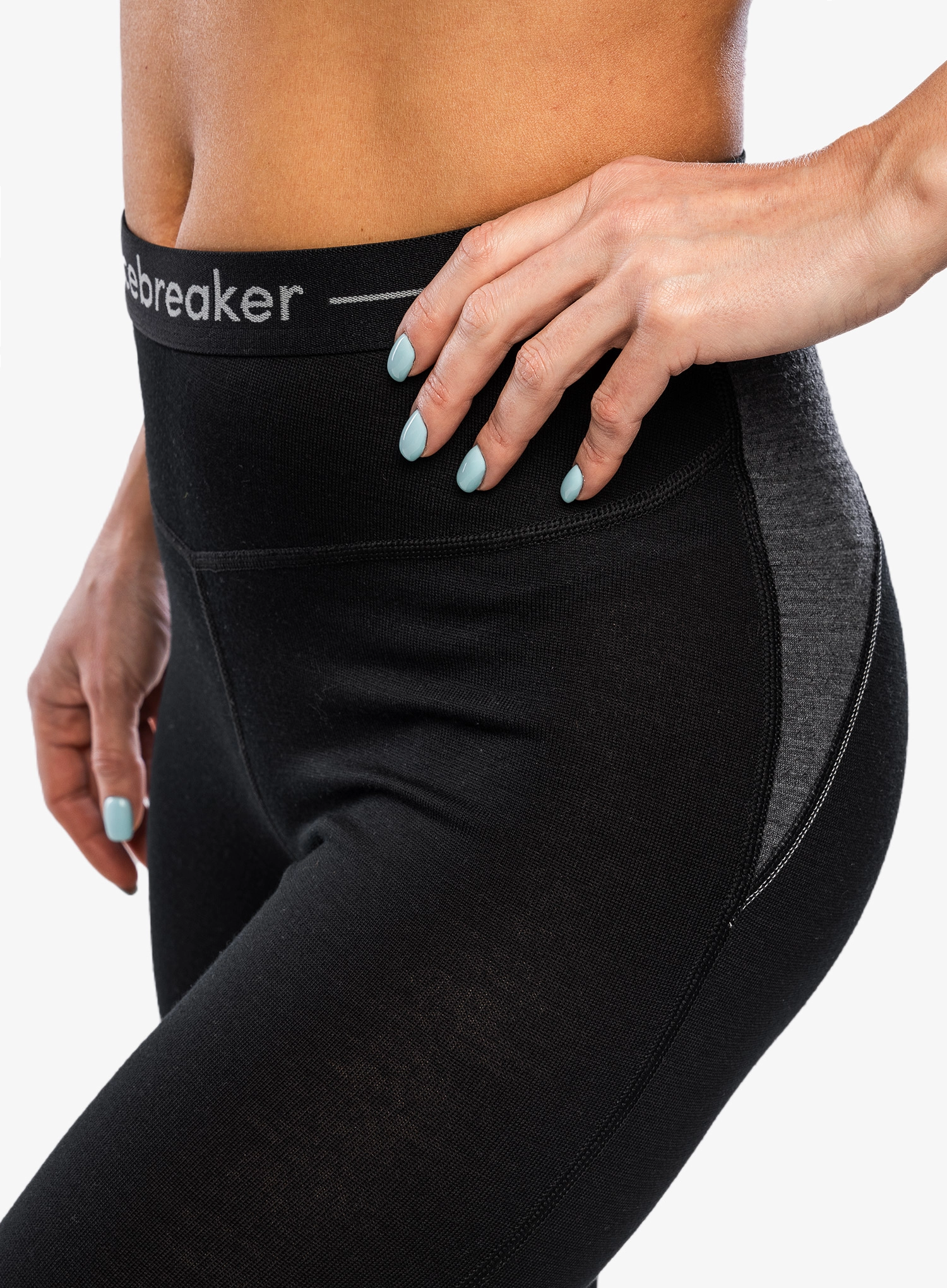 Ženske termo tajice Icebreaker 260 ZoneKnit Leggings - black/jet