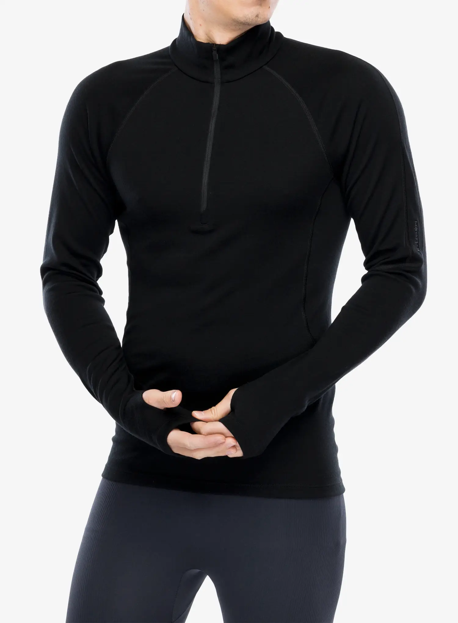 Termoaktivna dukserica Icebreaker 300 MerinoFine Polar LS Half Zip - black