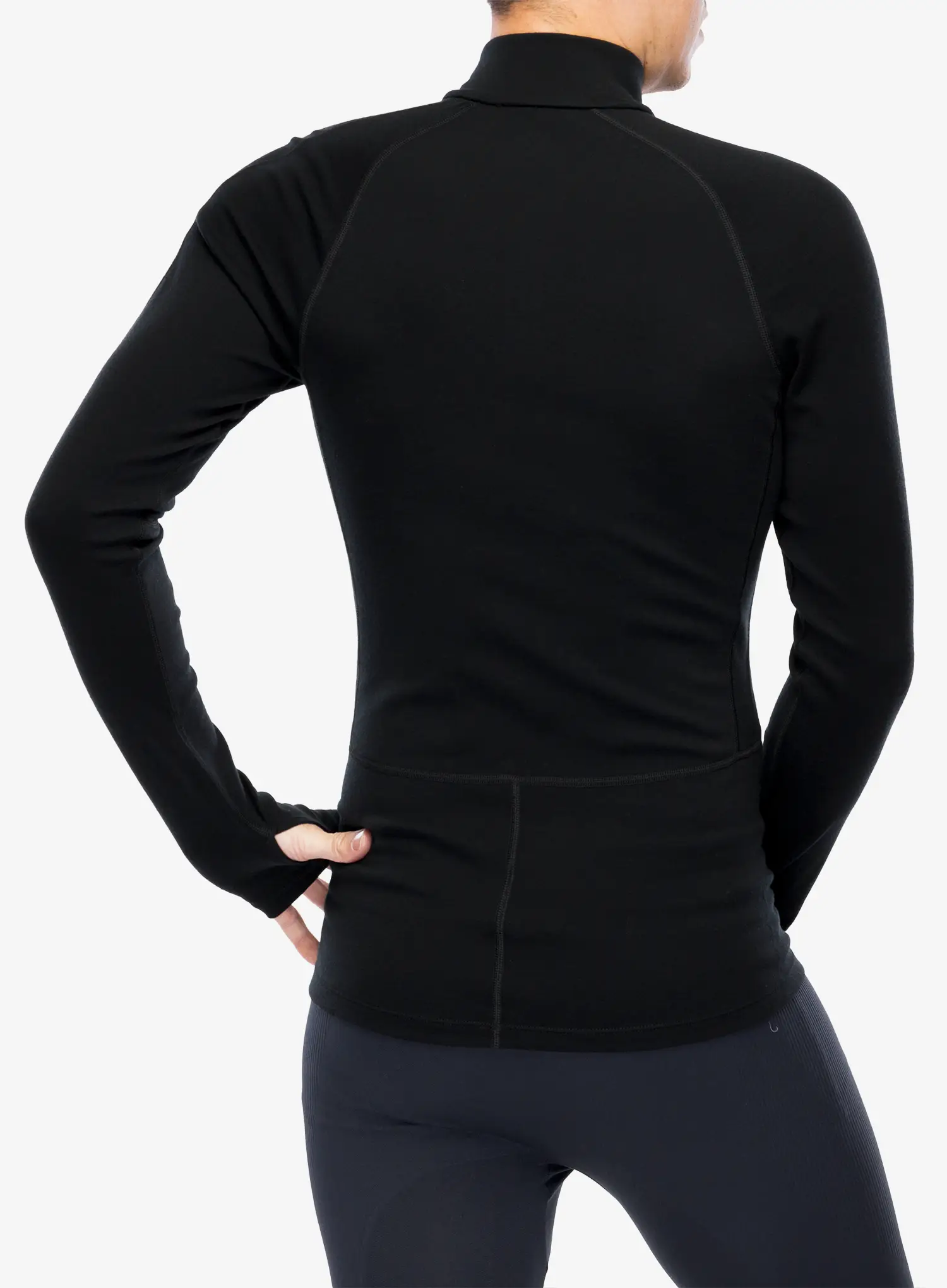 Termoaktivna dukserica Icebreaker 300 MerinoFine Polar LS Half Zip - black