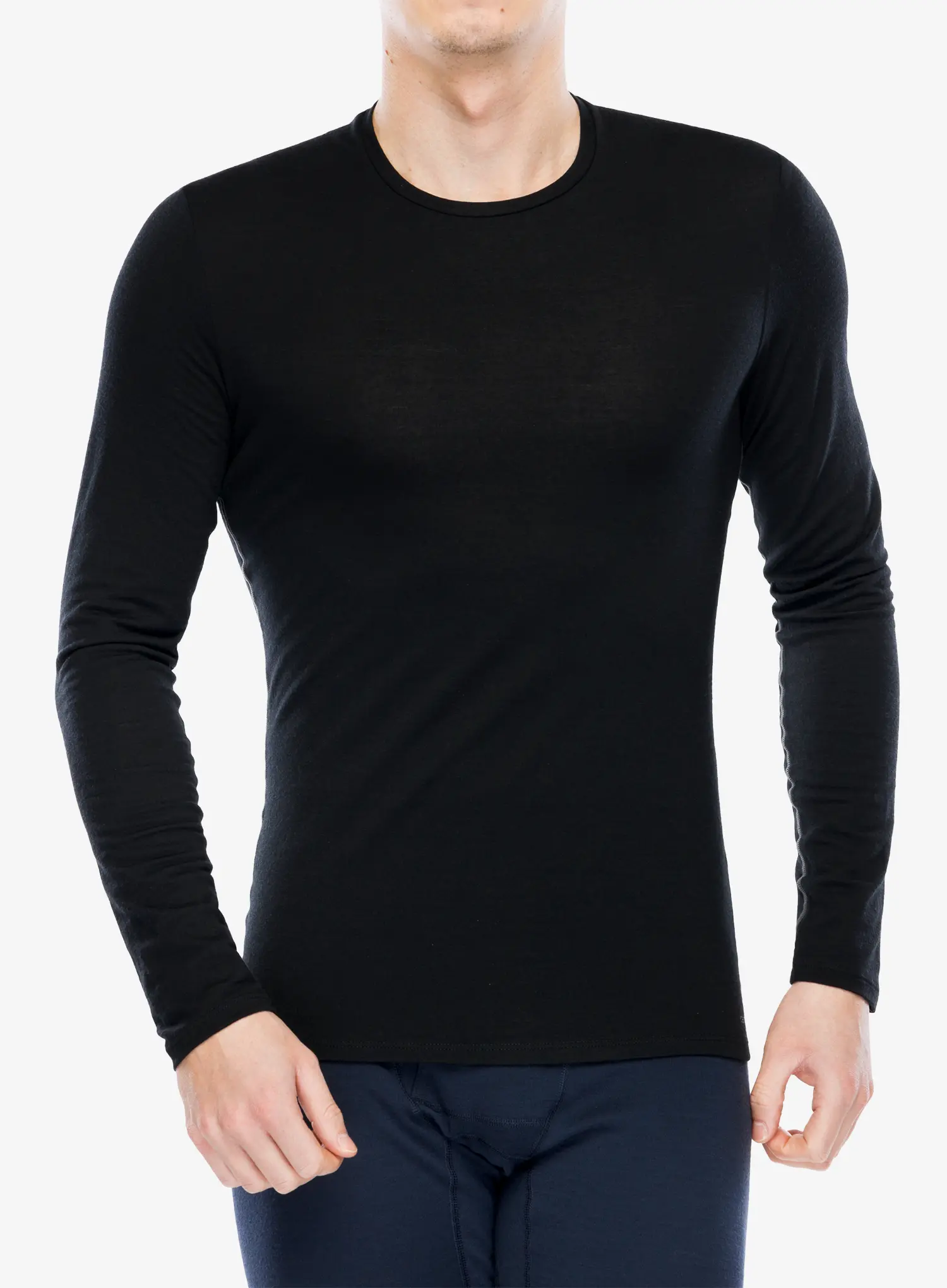 Termoaktivna dukserica Icebreaker Anatomica LS Crewe - black