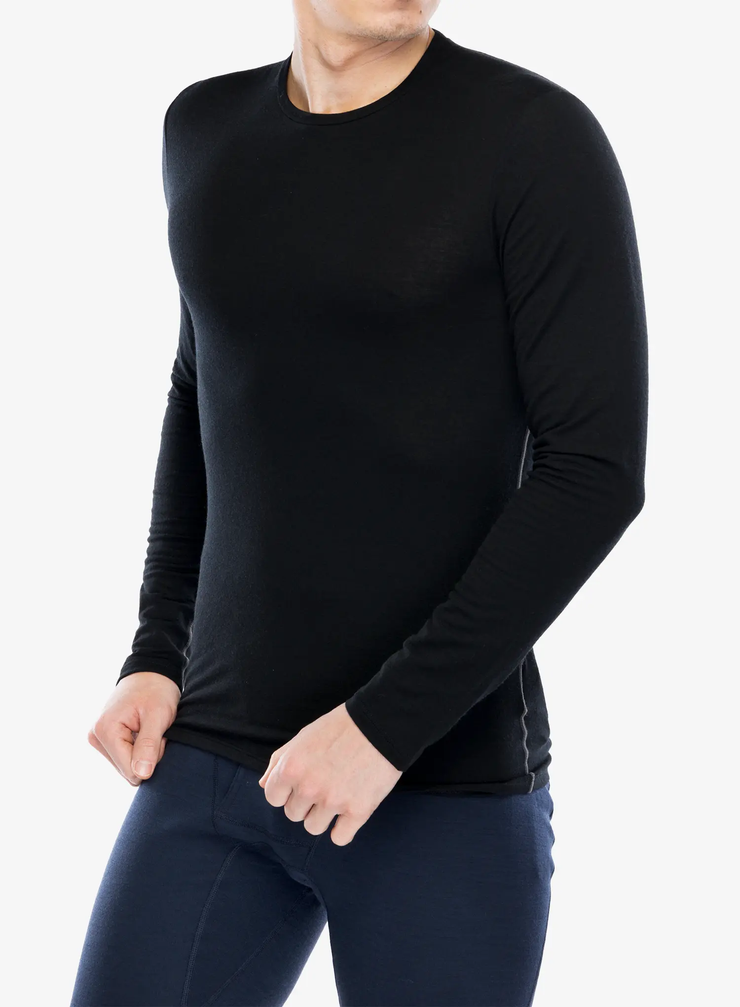 Termoaktivna dukserica Icebreaker Anatomica LS Crewe - black
