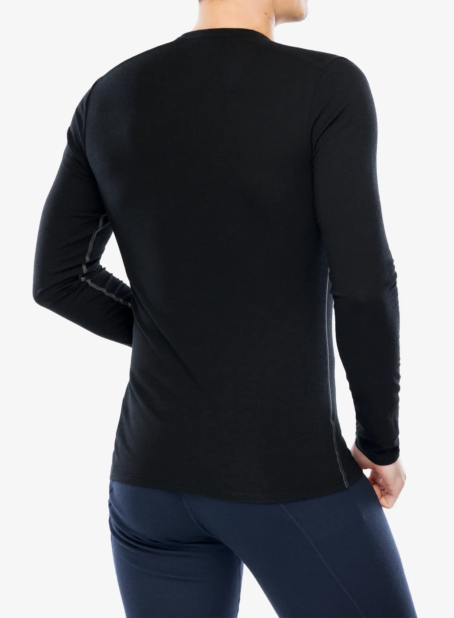 Termoaktivna dukserica Icebreaker Anatomica LS Crewe - black