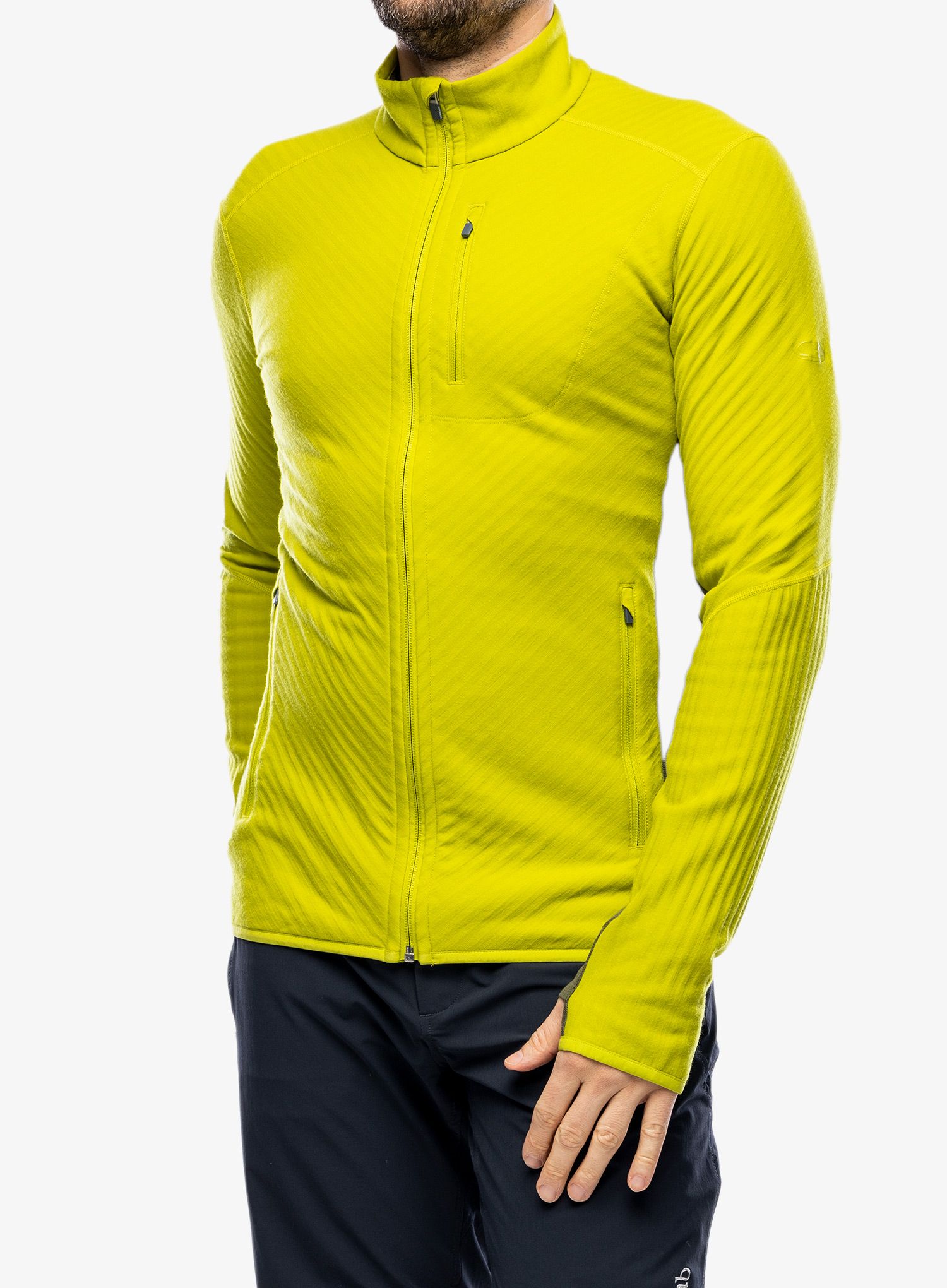 Dukserica Icebreaker Descender L/S Zip - bio lime/loden