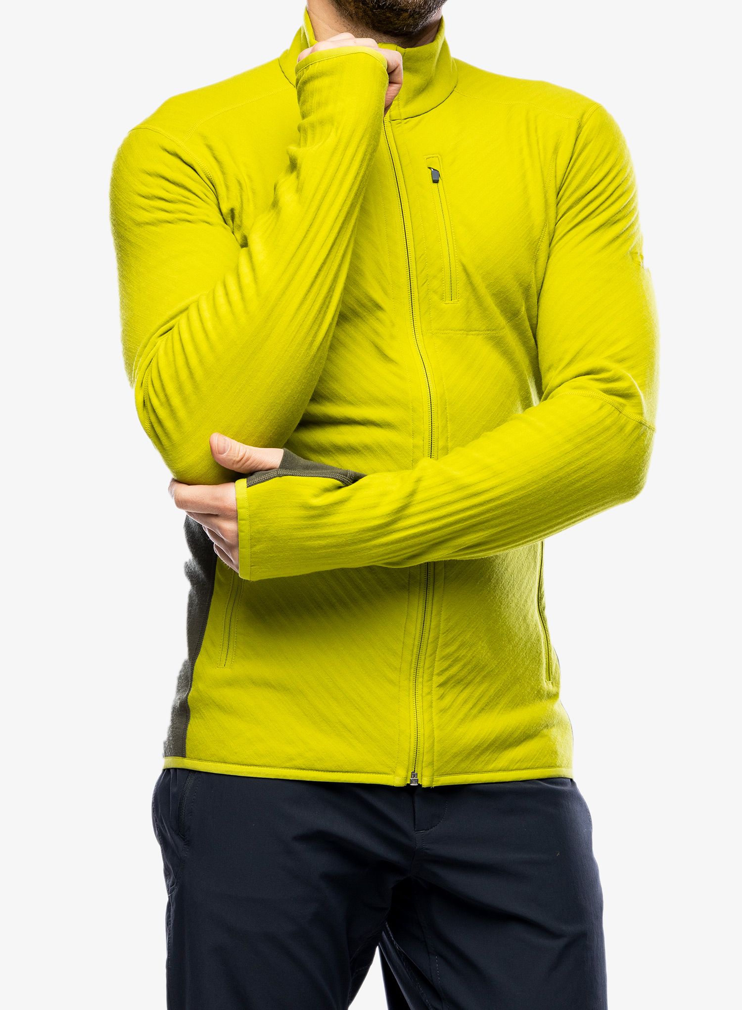 Dukserica Icebreaker Descender L/S Zip - bio lime/loden