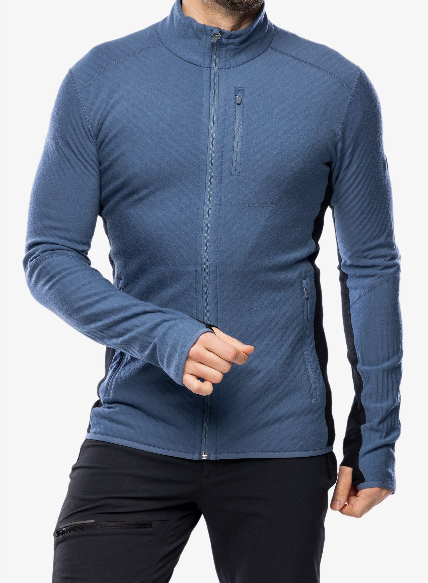Dukserica na otkopčavanje Icebreaker Descender L/S Zip - dawn/black/cb