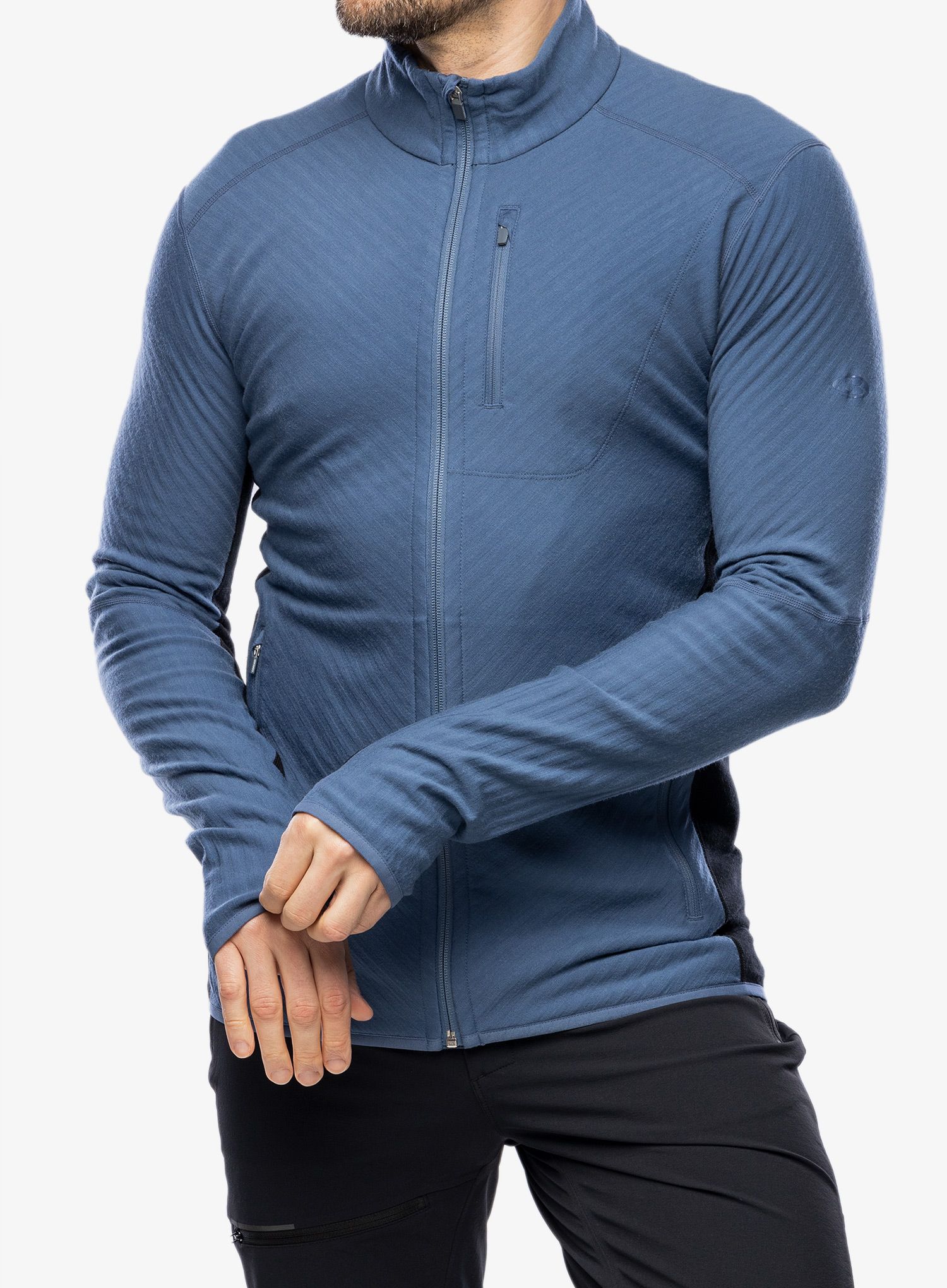 Dukserica na otkopčavanje Icebreaker Descender L/S Zip - dawn/black/cb