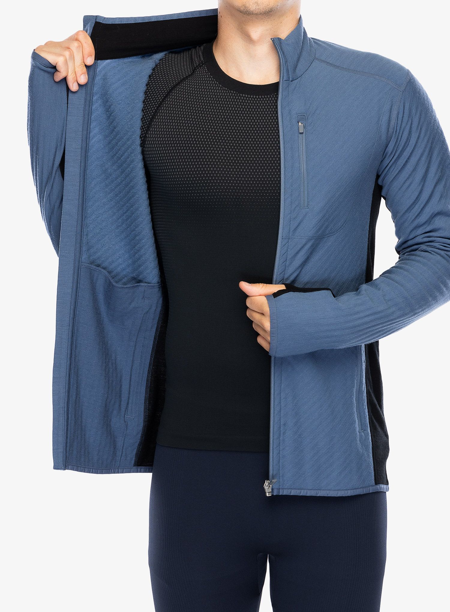 Dukserica na otkopčavanje Icebreaker Descender L/S Zip