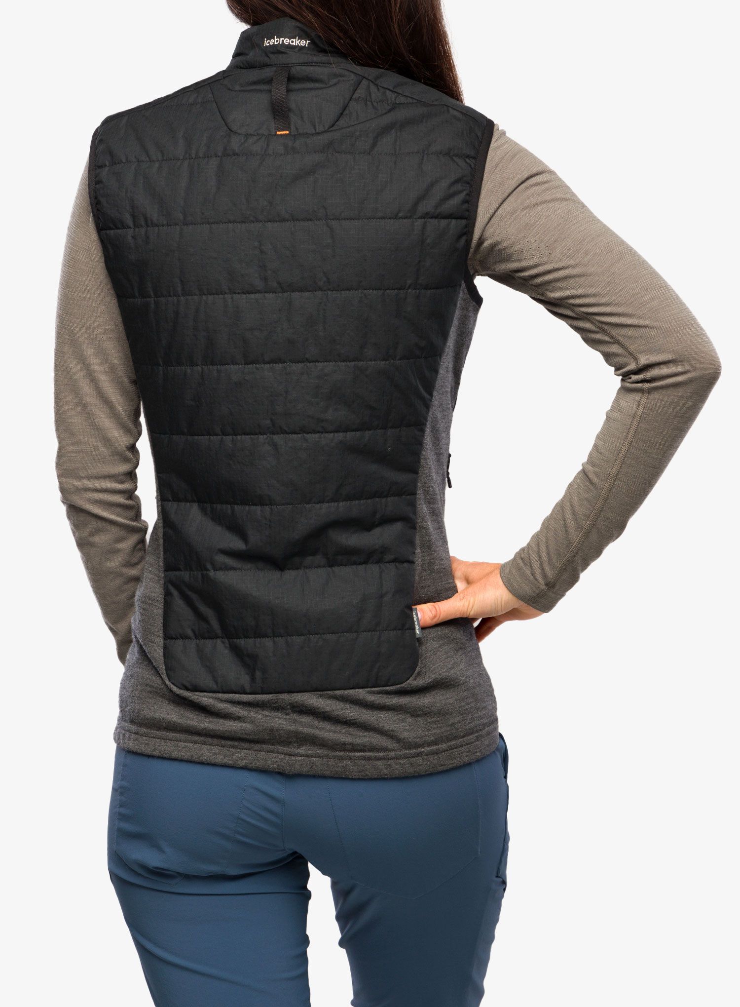 Ženski prsluk Icebreaker MerinoLoft Vest - black/jet hthr