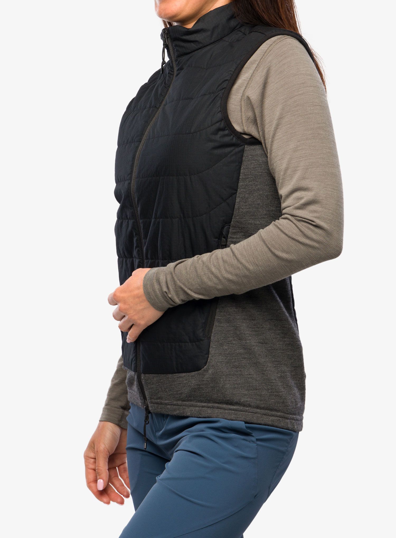 Ženski prsluk Icebreaker MerinoLoft Vest - black/jet hthr