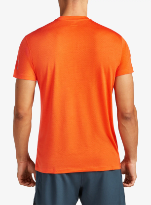 Majica za trčanje Icebreaker Merino 125 Cool-Lite Speed SS Quarter Zip - blaze