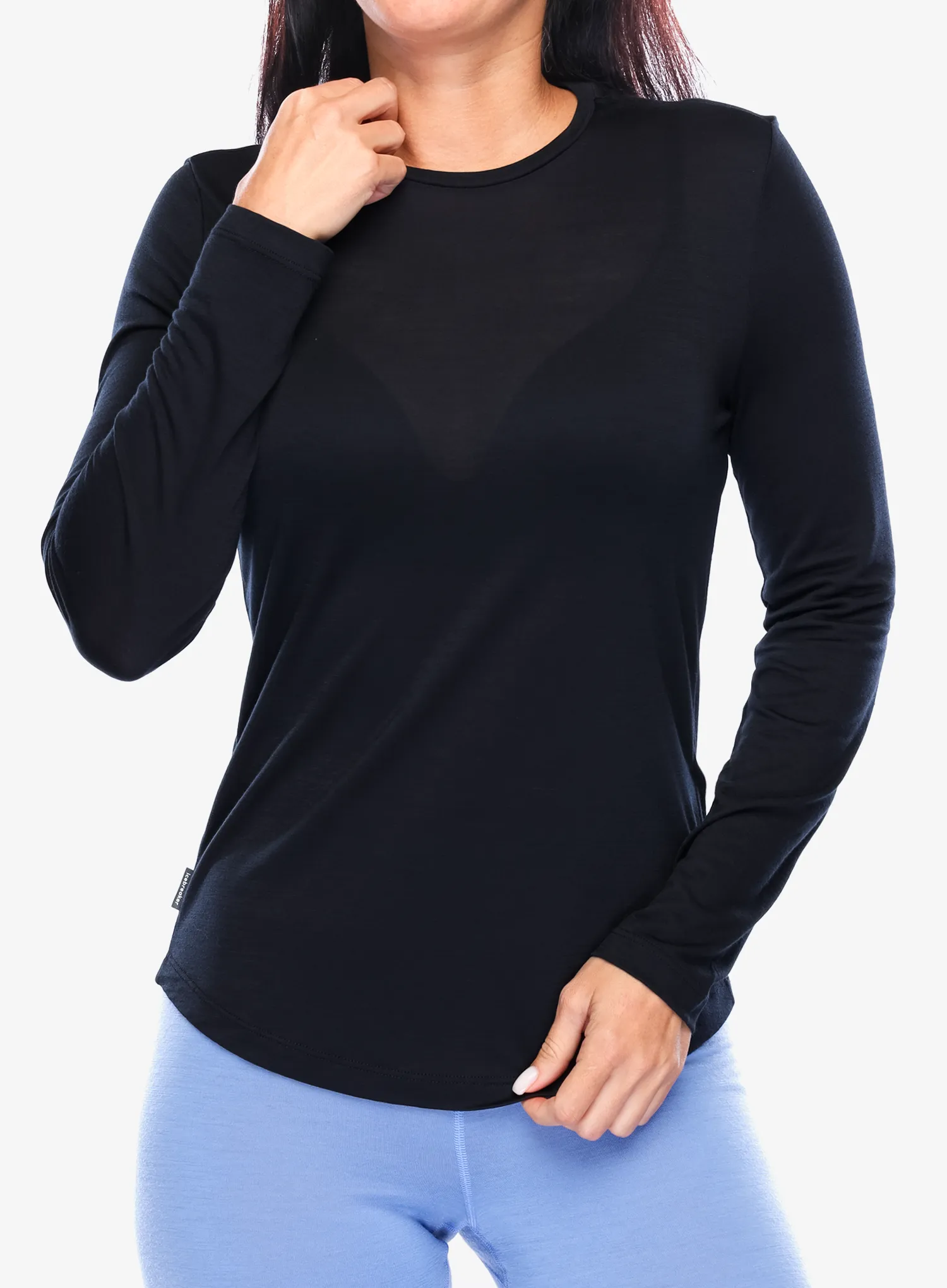 Ženska dukserica bez kapuljače Icebreaker Merino 125 Cool-Lite Sphere III LS Tee - black