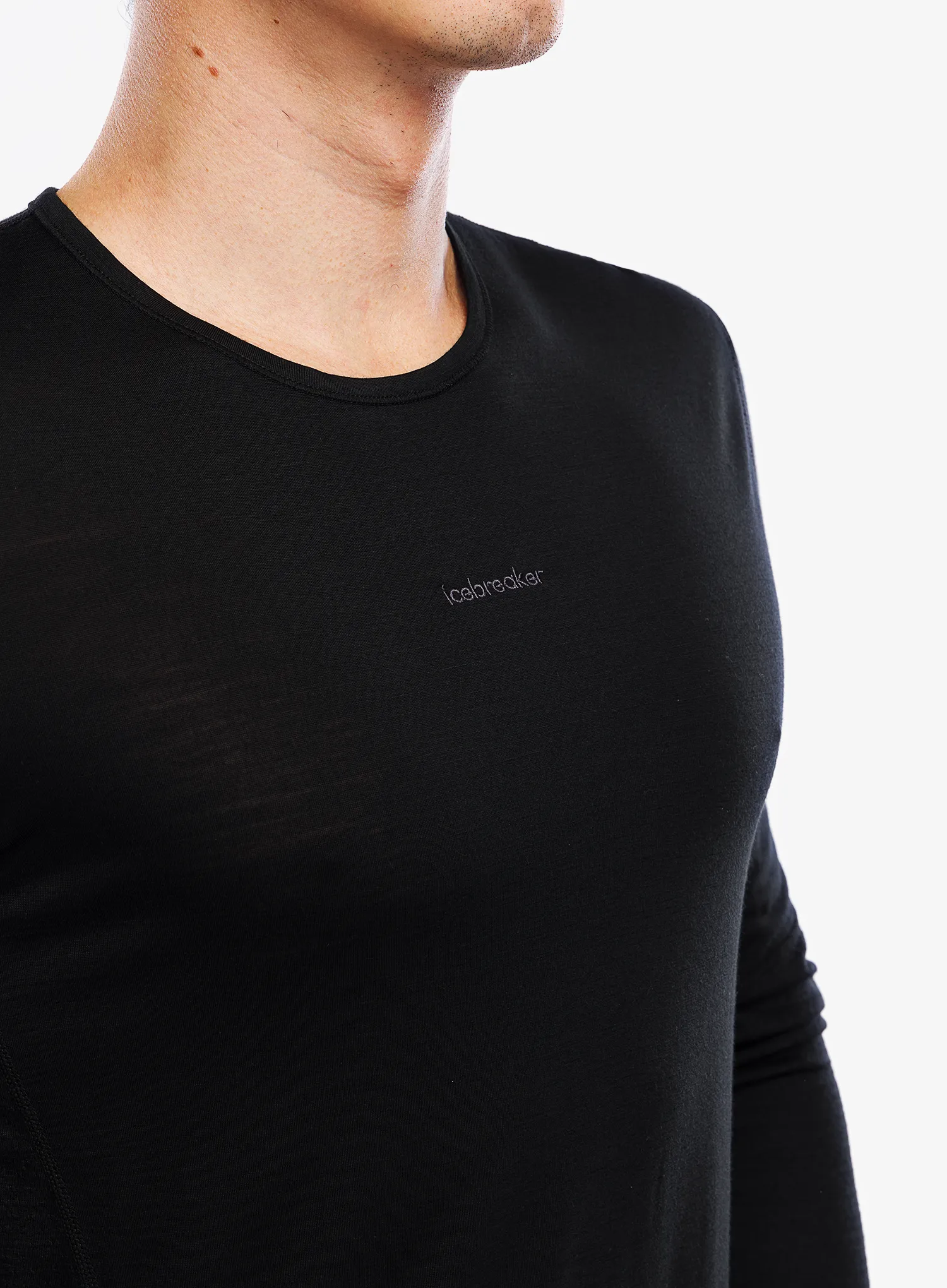 Dukserica Icebreaker Merino 125 ZoneKnit Energy Wind LS Tee - black