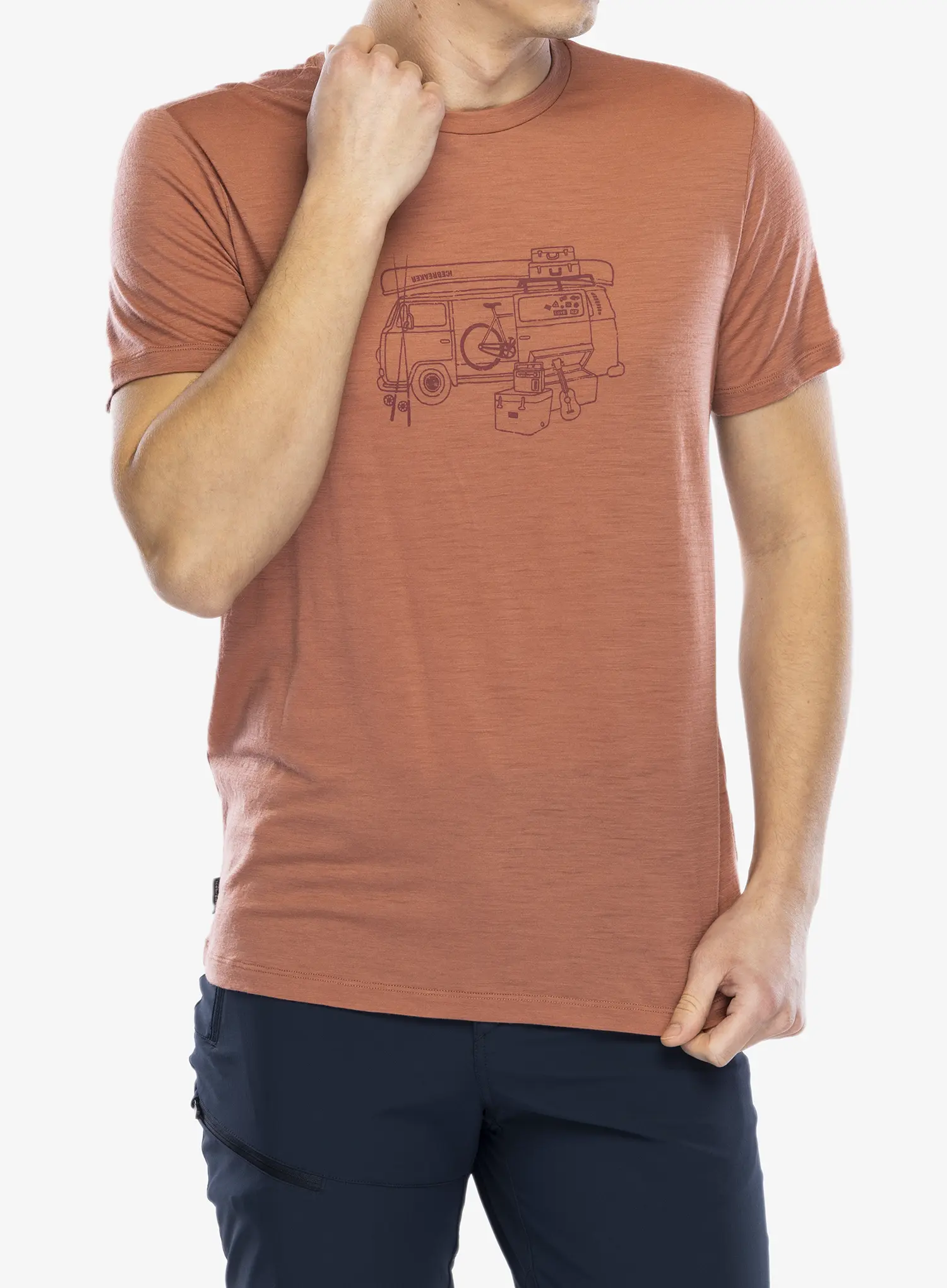 Majica s tiskom Icebreaker Merino 150 TL SS Tee Van Life
