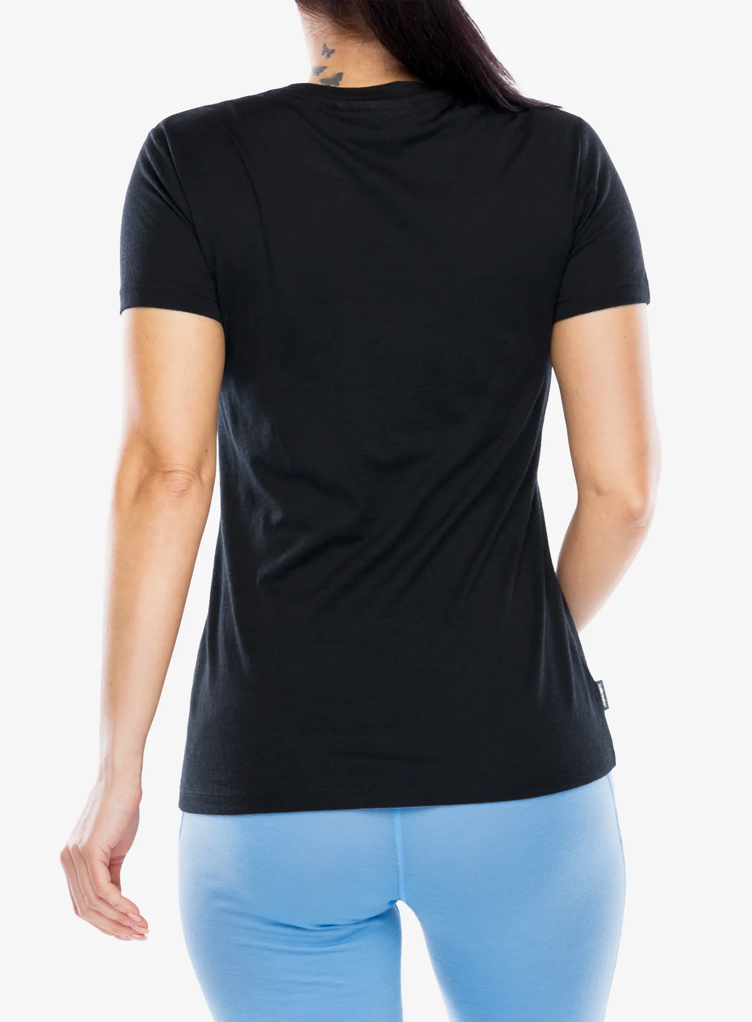 Ženska merino majica Icebreaker Merino 150 Tech Lite III SS Tee Camping Circle - black