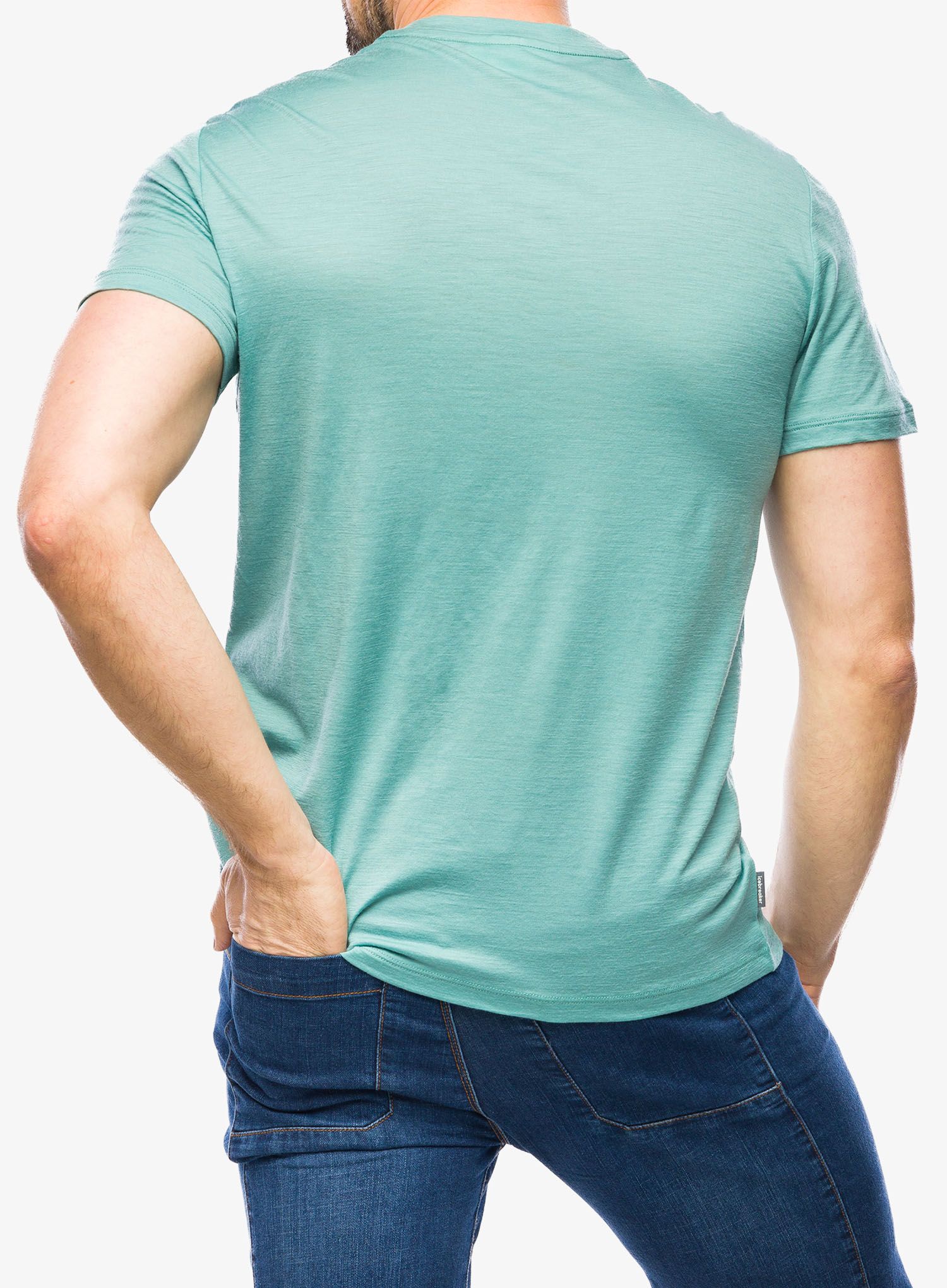Majica s tiskom Icebreaker Merino 150 Tech Lite III SS Tee Mountain Gateway - cloud ray