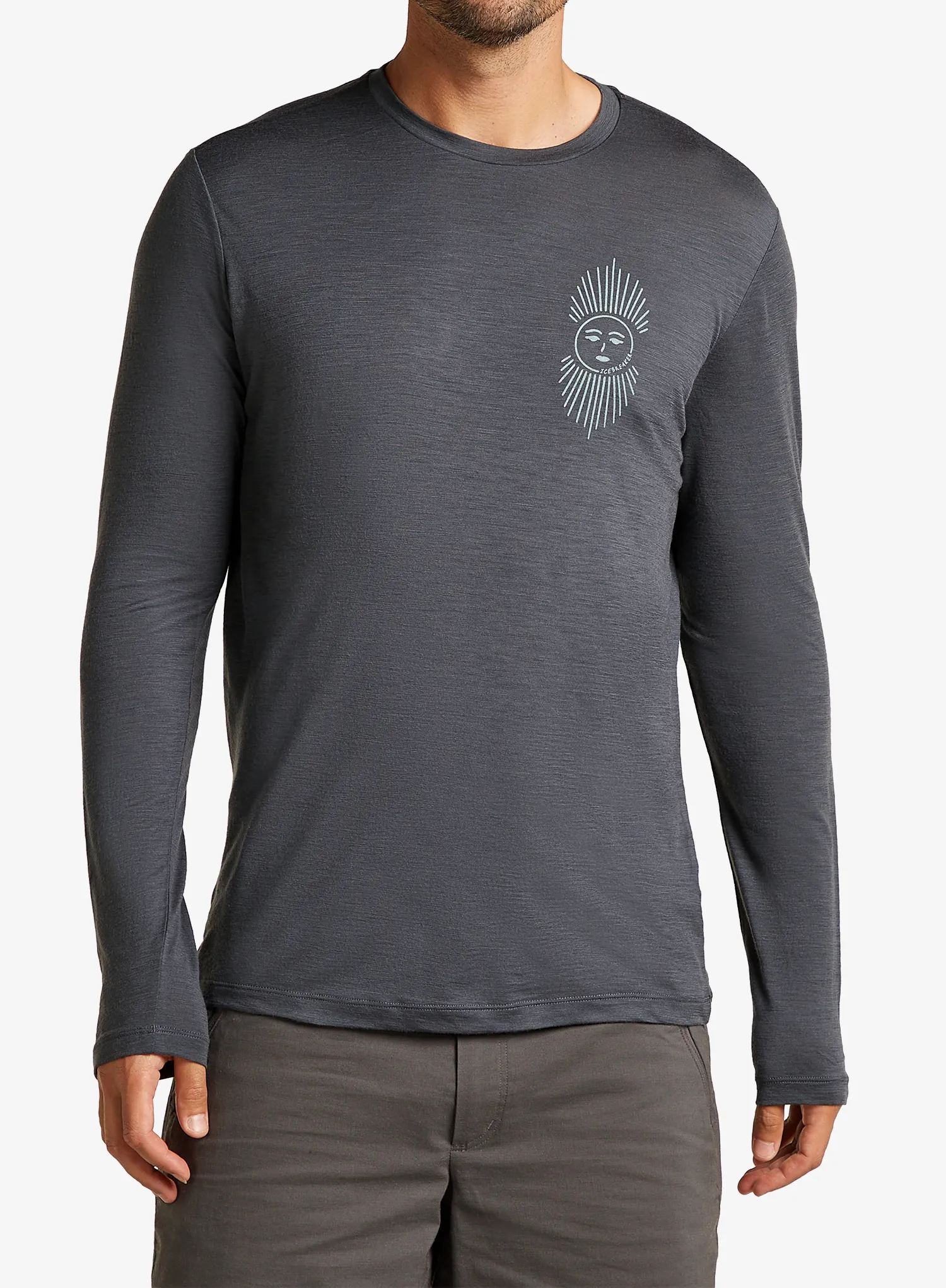 Dukserica Icebreaker Merino 150 Tech Lite LS Tee IB Solar - obsidian