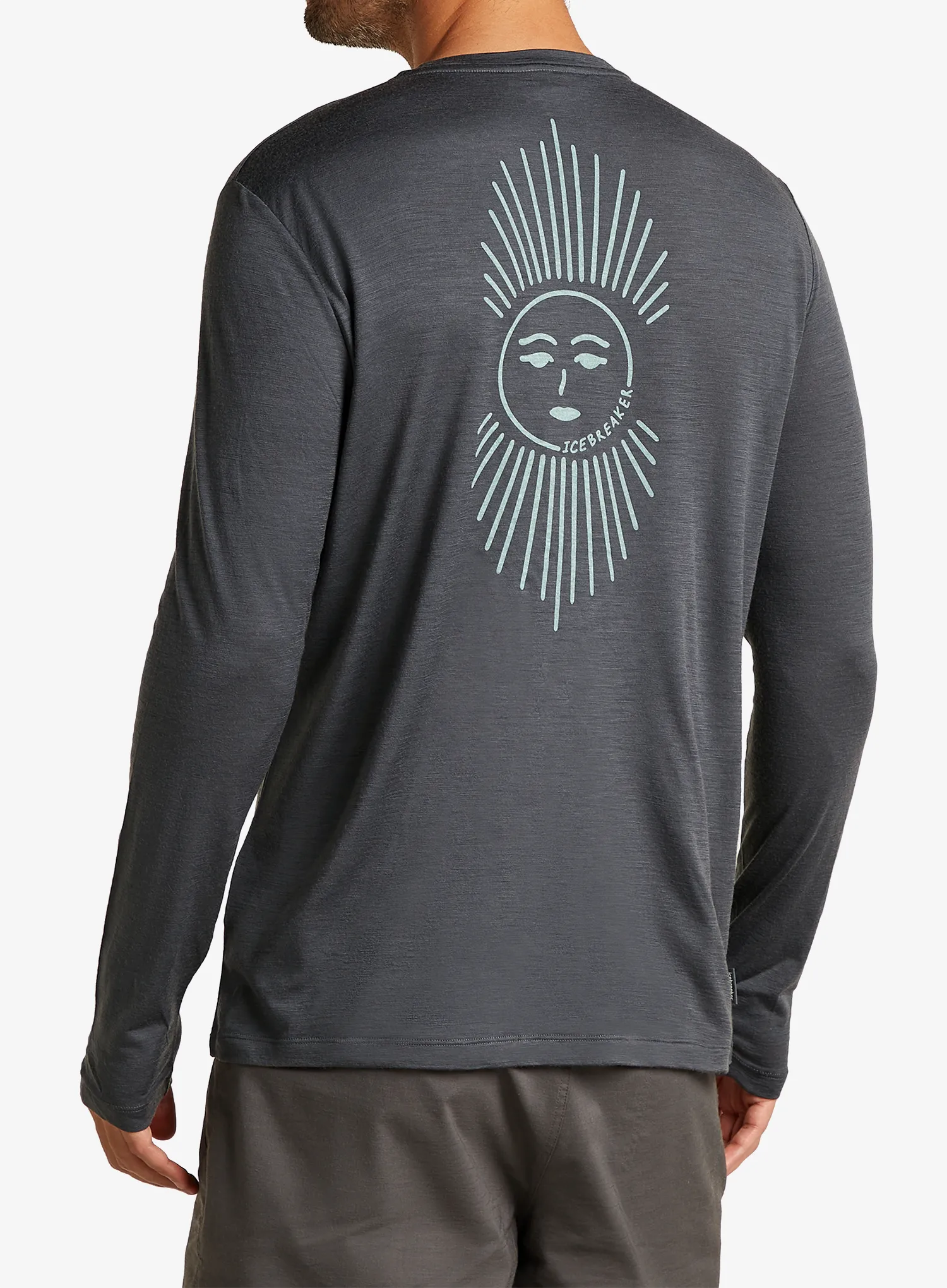 Dukserica Icebreaker Merino 150 Tech Lite LS Tee IB Solar - obsidian