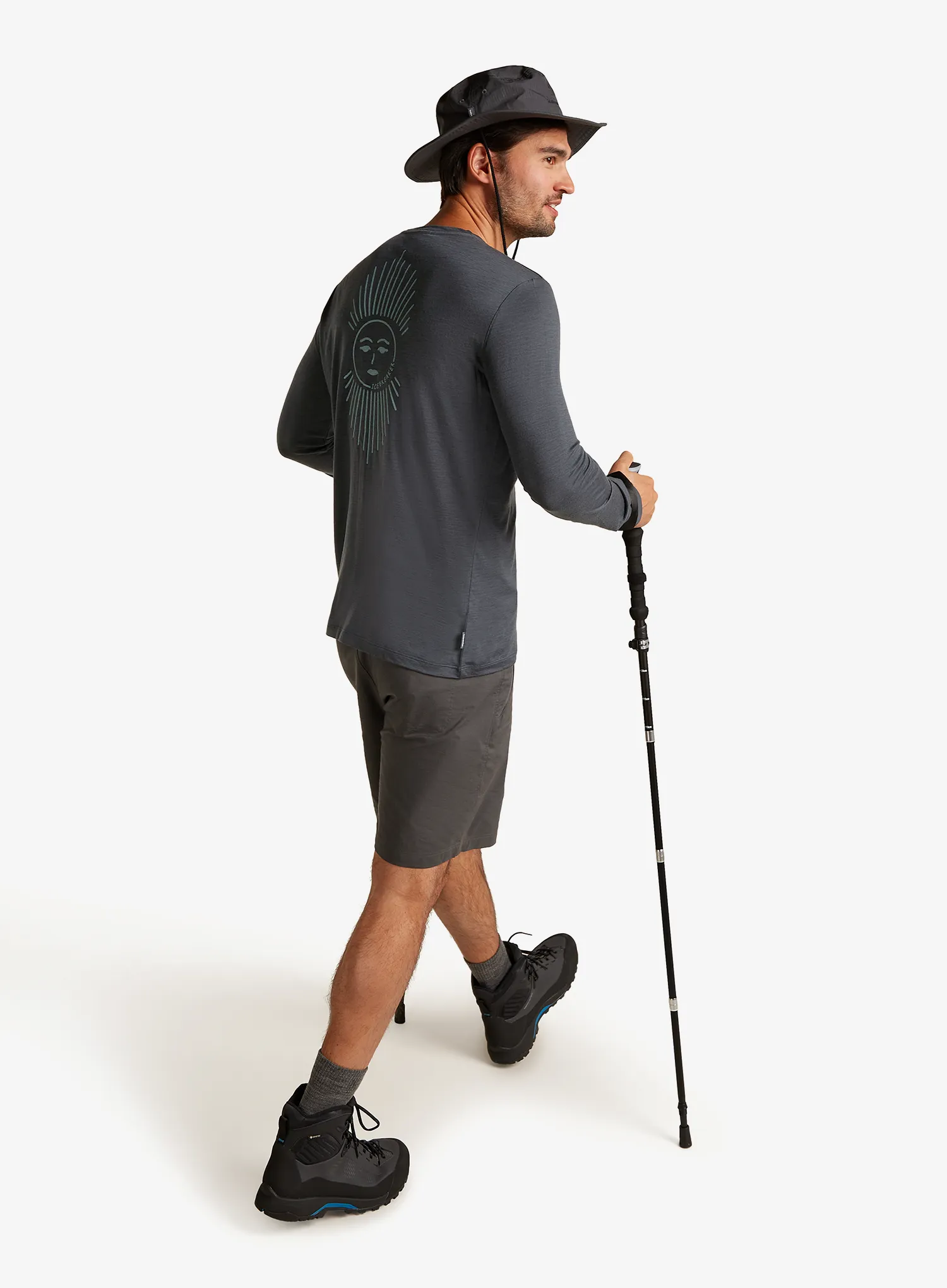Dukserica Icebreaker Merino 150 Tech Lite LS Tee IB Solar - obsidian