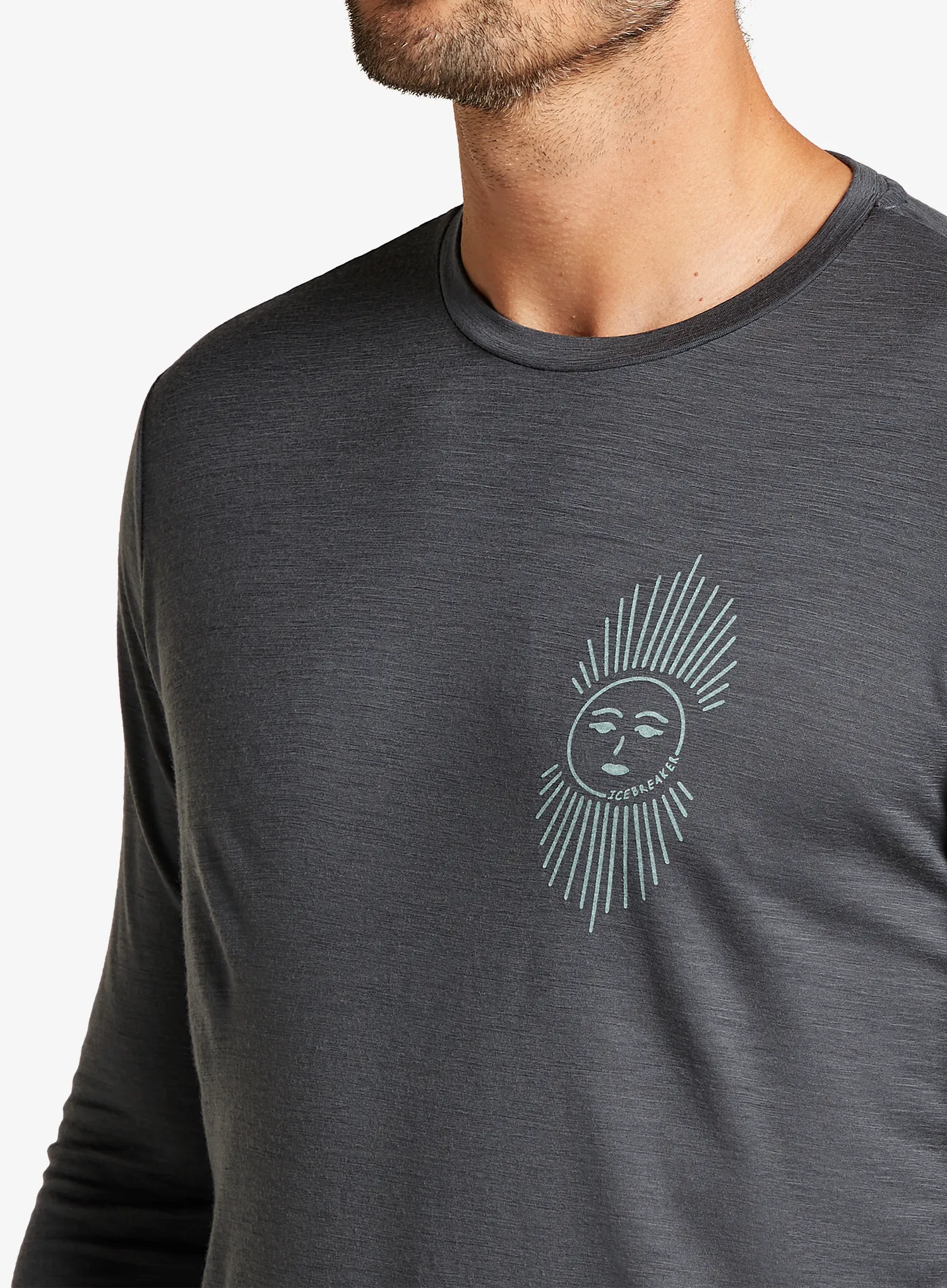 Dukserica Icebreaker Merino 150 Tech Lite LS Tee IB Solar - obsidian