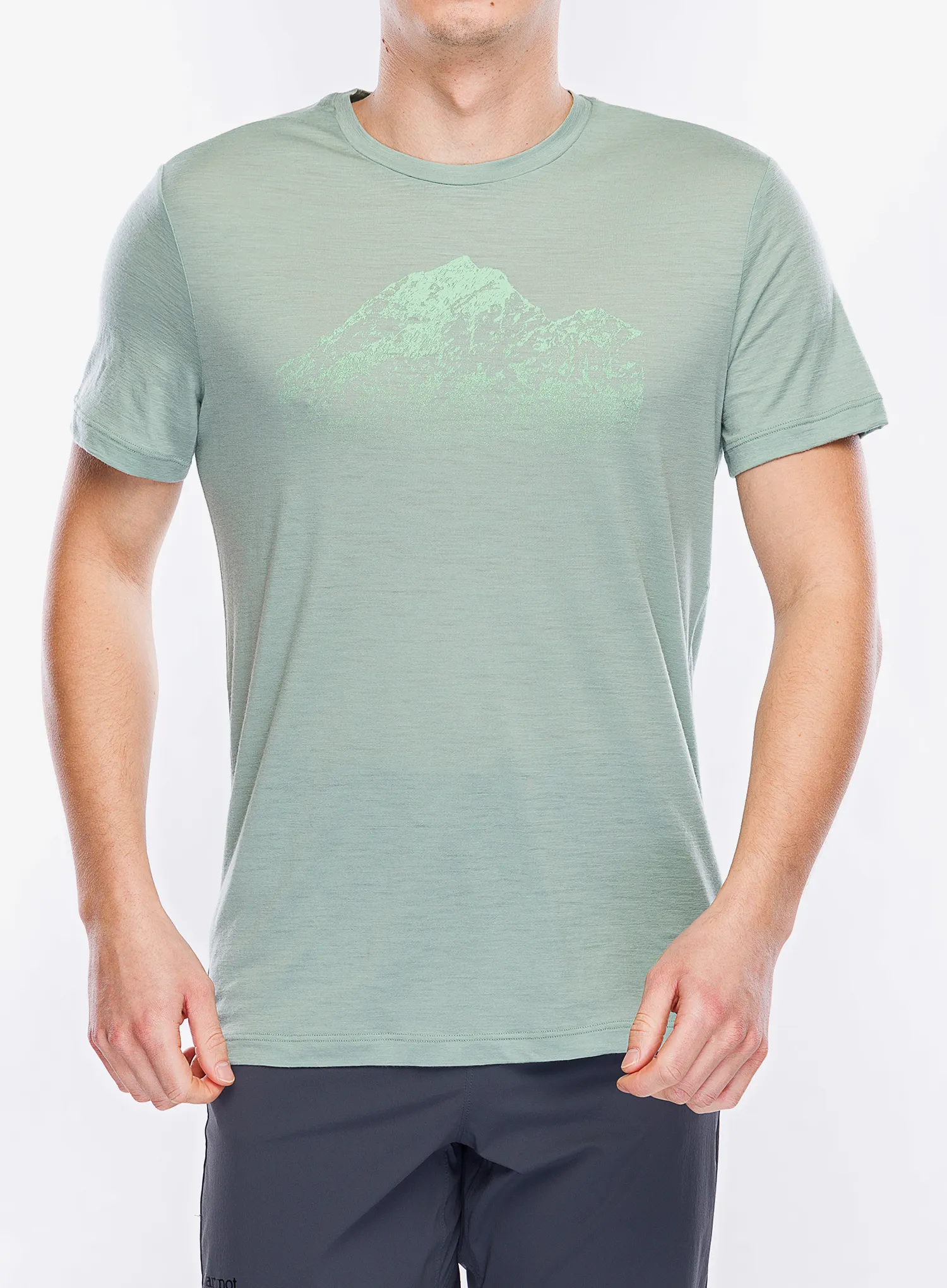 Merino majica Icebreaker Merino 150 Tech Lite SS T Rising Light - moss