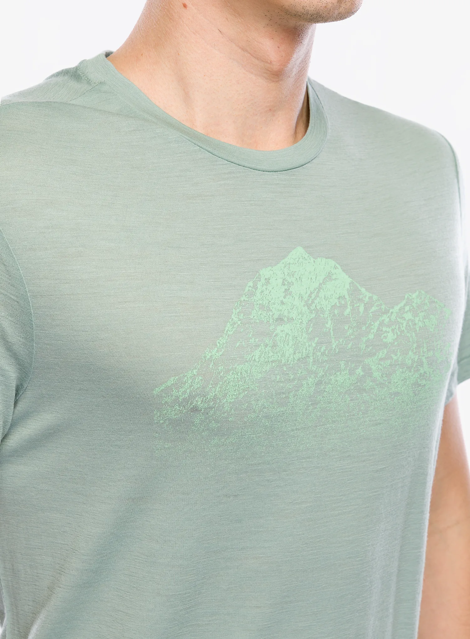 Merino majica Icebreaker Merino 150 Tech Lite SS T Rising Light - moss
