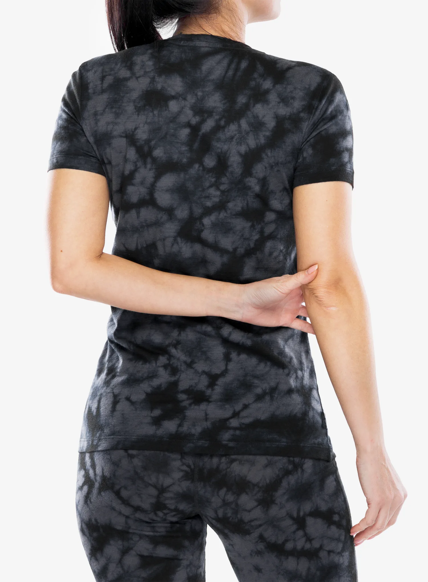 Ženska merino majica Icebreaker Merino 150 Tech Lite SS Tee Cloud Dye - graphite/black/cd