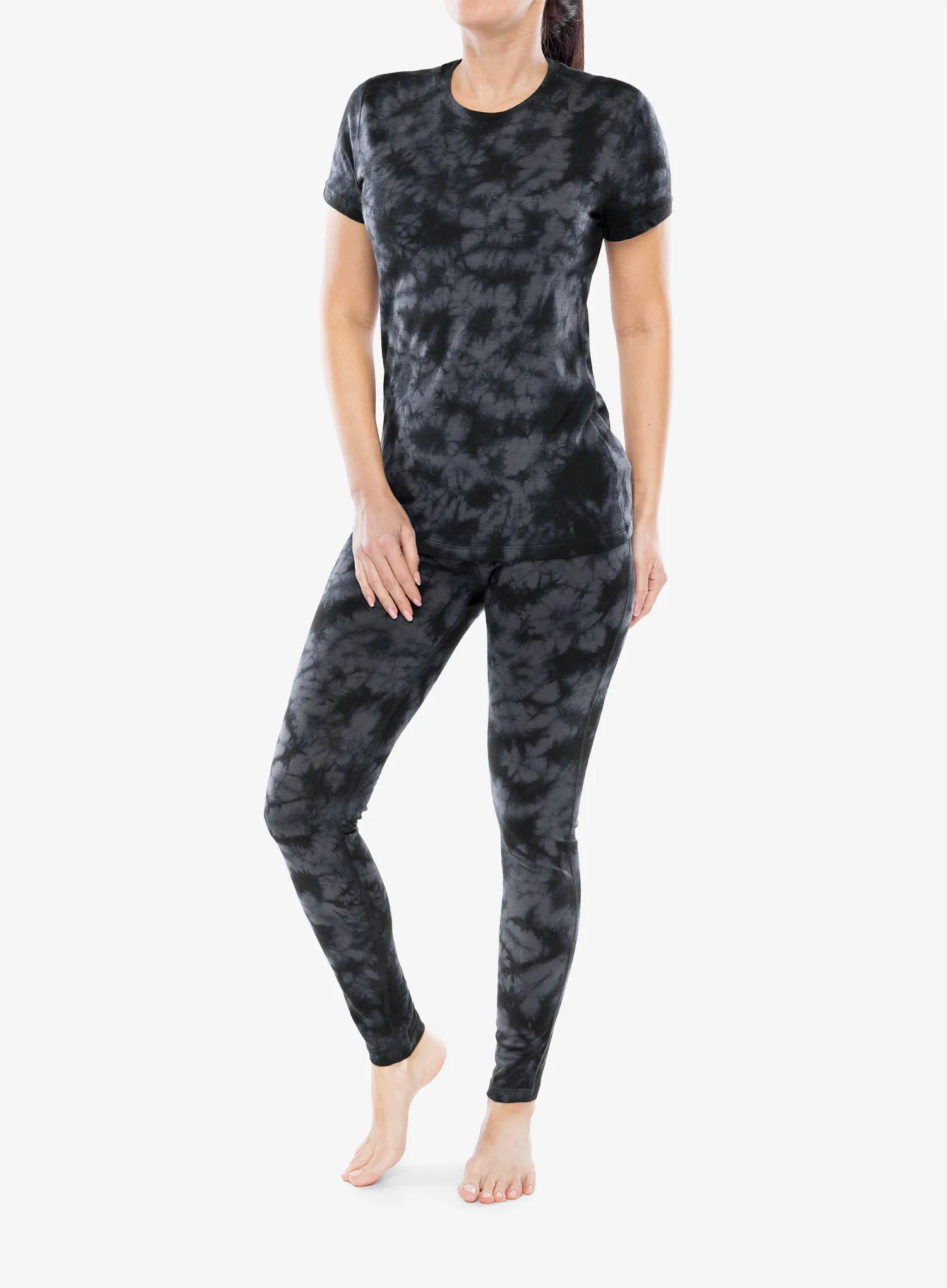 Ženska merino majica Icebreaker Merino 150 Tech Lite SS Tee Cloud Dye - graphite/black/cd