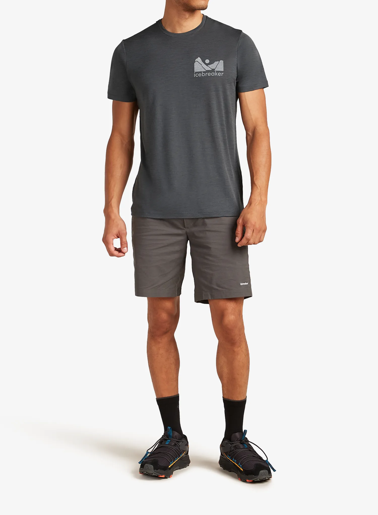 Merino majica Icebreaker Merino 150 Tech Lite SS Tee Southern Shapes - obsidian
