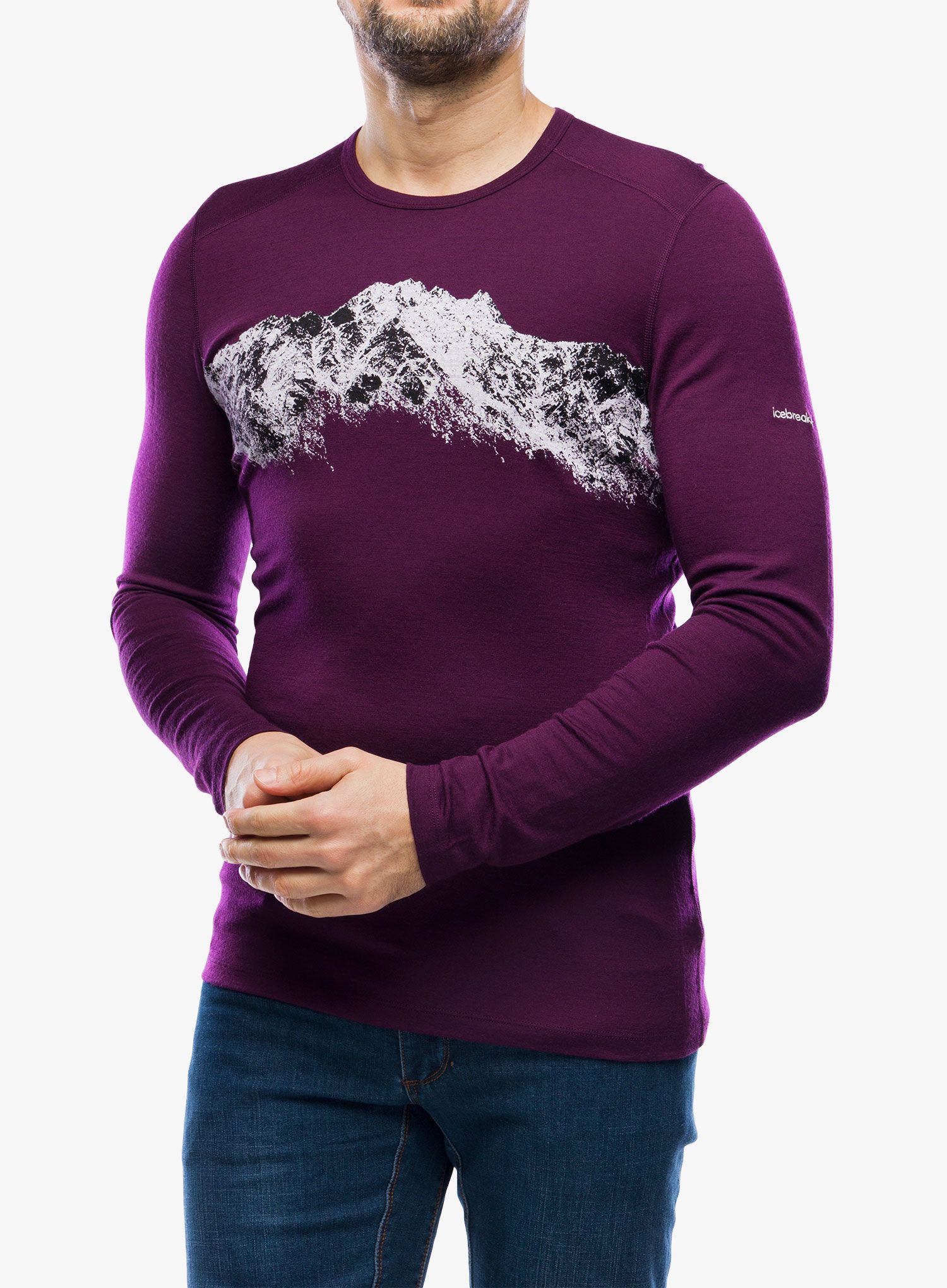 Termoaktivna dukserica Icebreaker Merino 200 Oasis LS Crewe Remarkables - nightshade