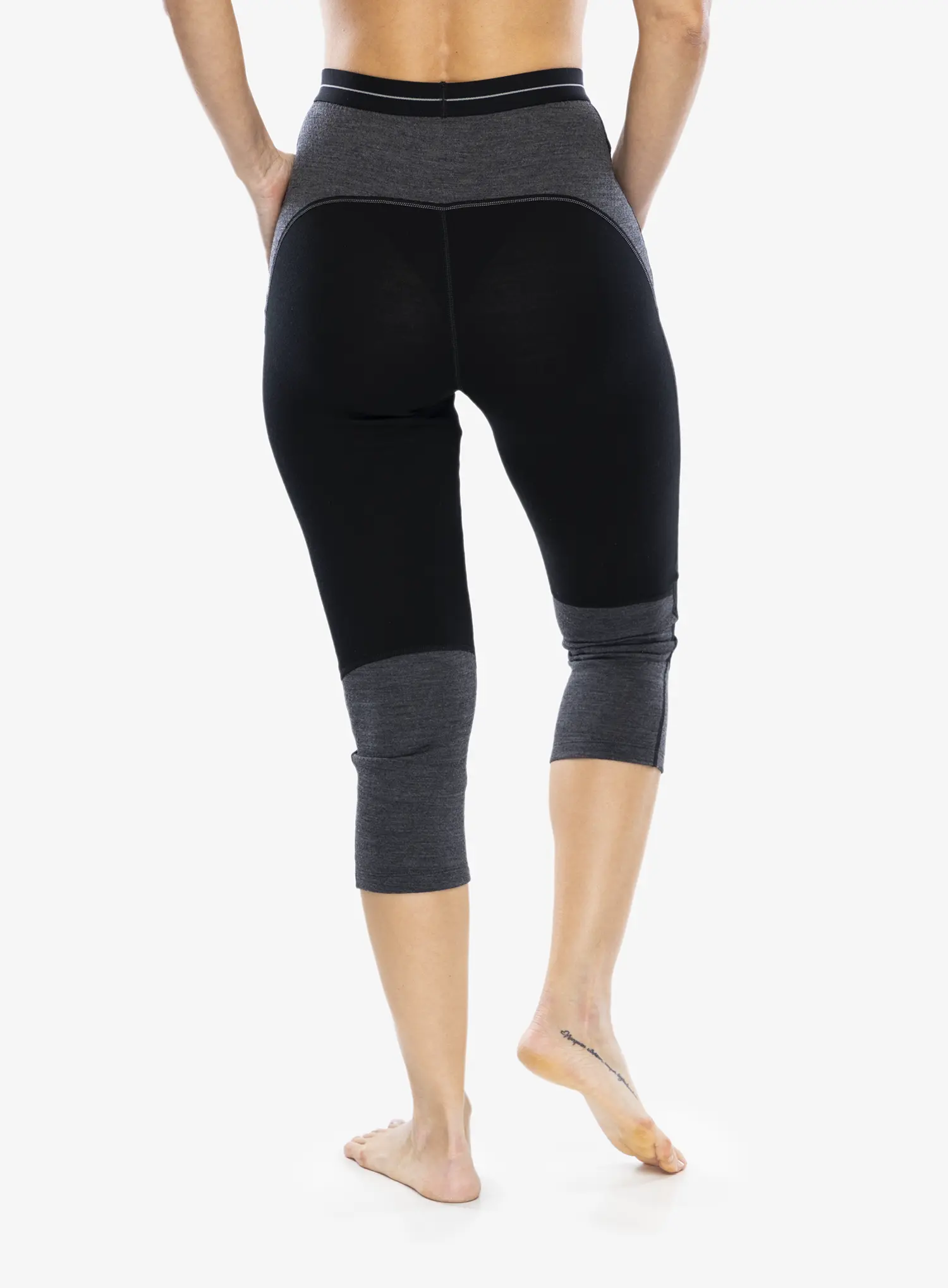 Ženske termo tajice Icebreaker Merino 260 ZoneKnit Legless - black/jet