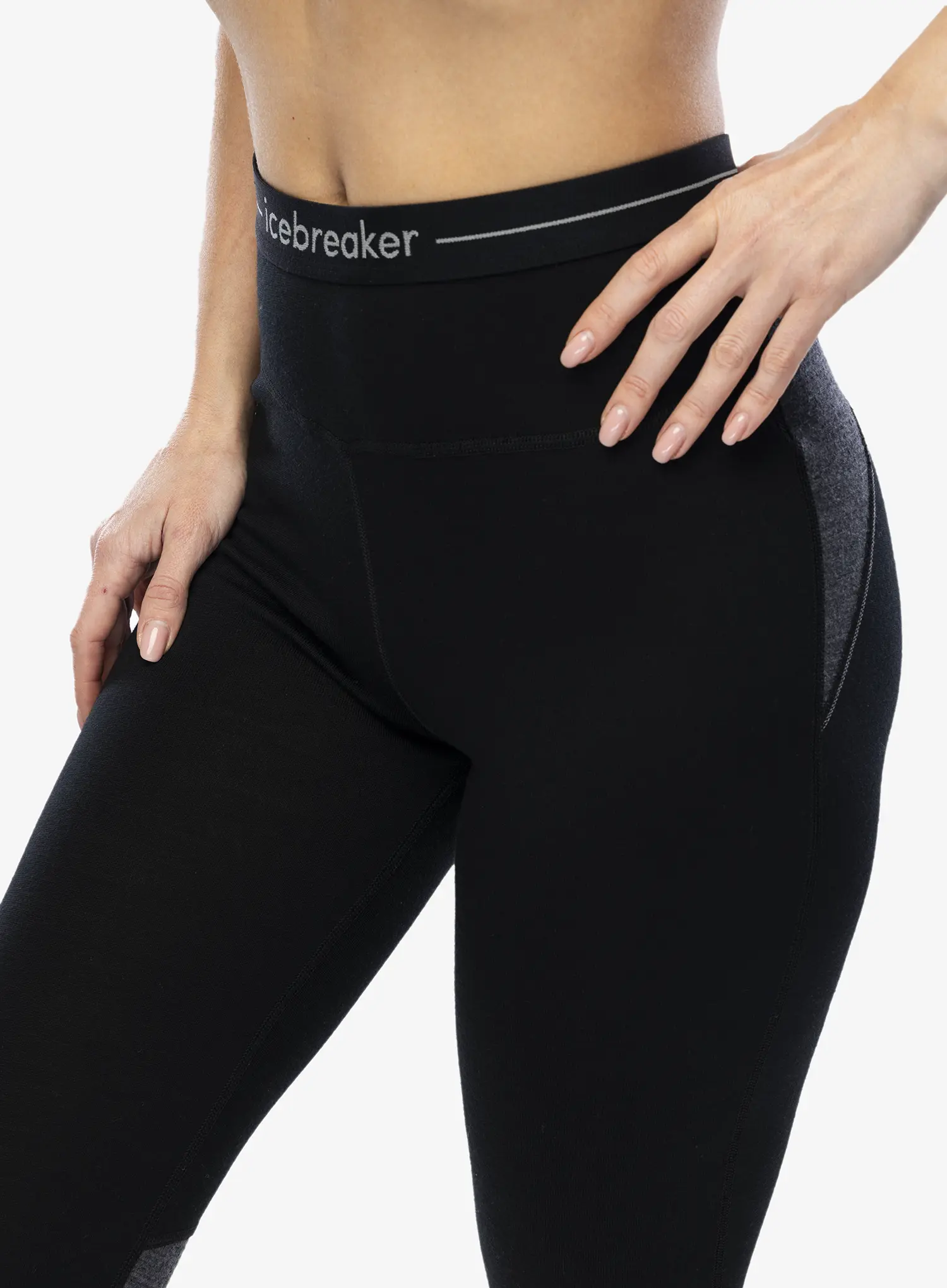 Ženske termo tajice Icebreaker Merino 260 ZoneKnit Legless - black/jet