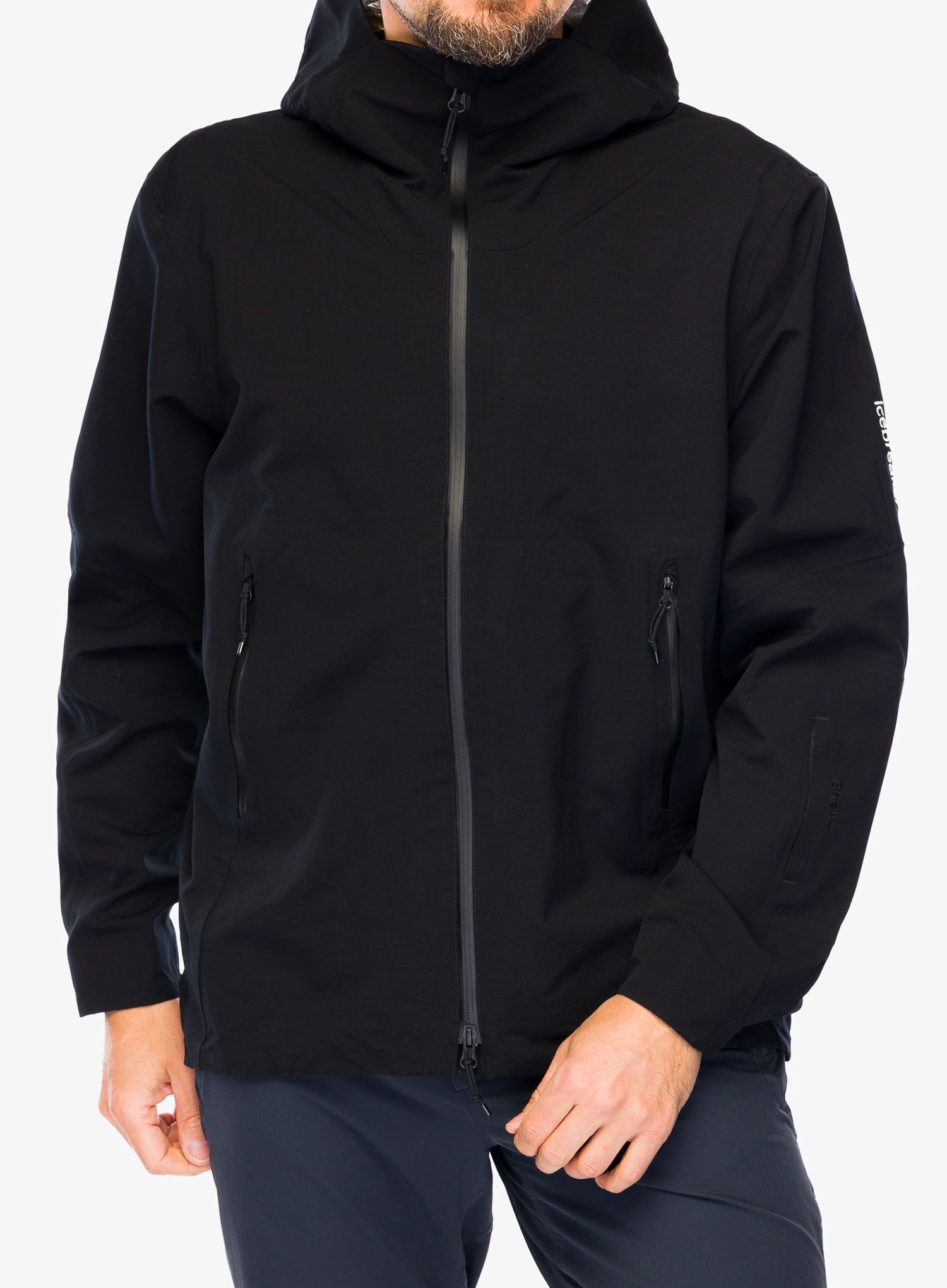 Jakna za turno skijanje Icebreaker Merino Shell+ Peak Hooded Jacket - black